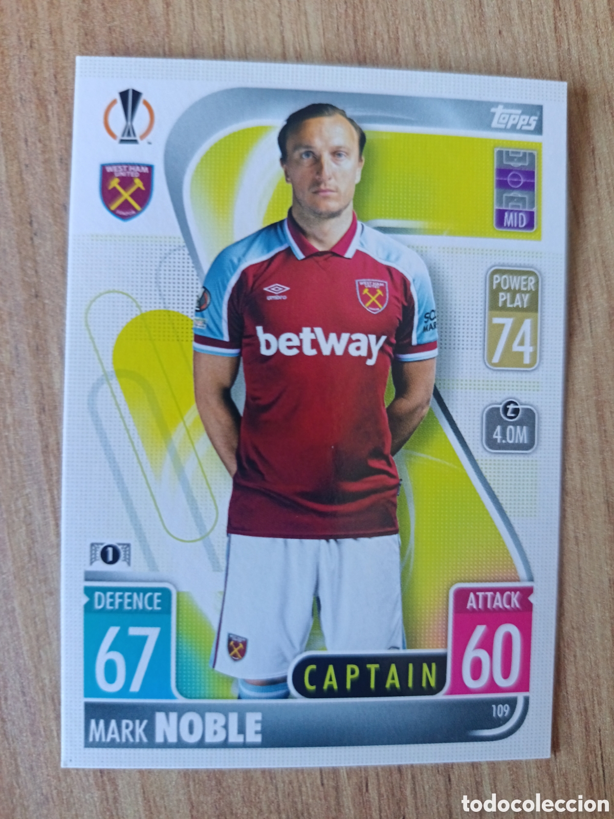 Cromos de f&uacute;tbol: 109 Noble CHAMPIONS LEAGUE MATCH ATTAX TOPPS 2021-2022 21-22
