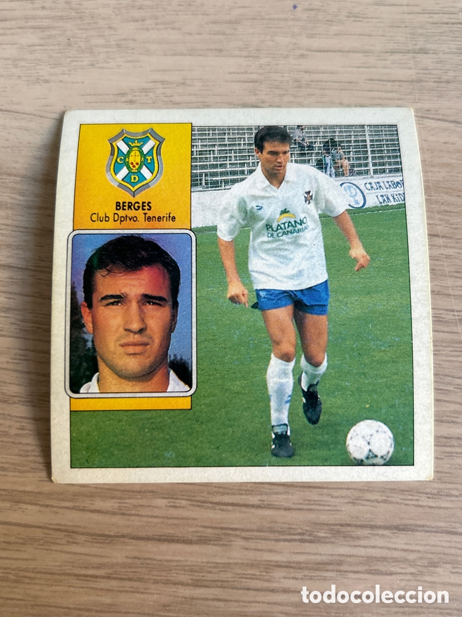 Cromos de f&uacute;tbol: BERGES TENERIFE LIGA ESTE 1992 1993 92 93 NUNCA PEGADO SIN PEGAR