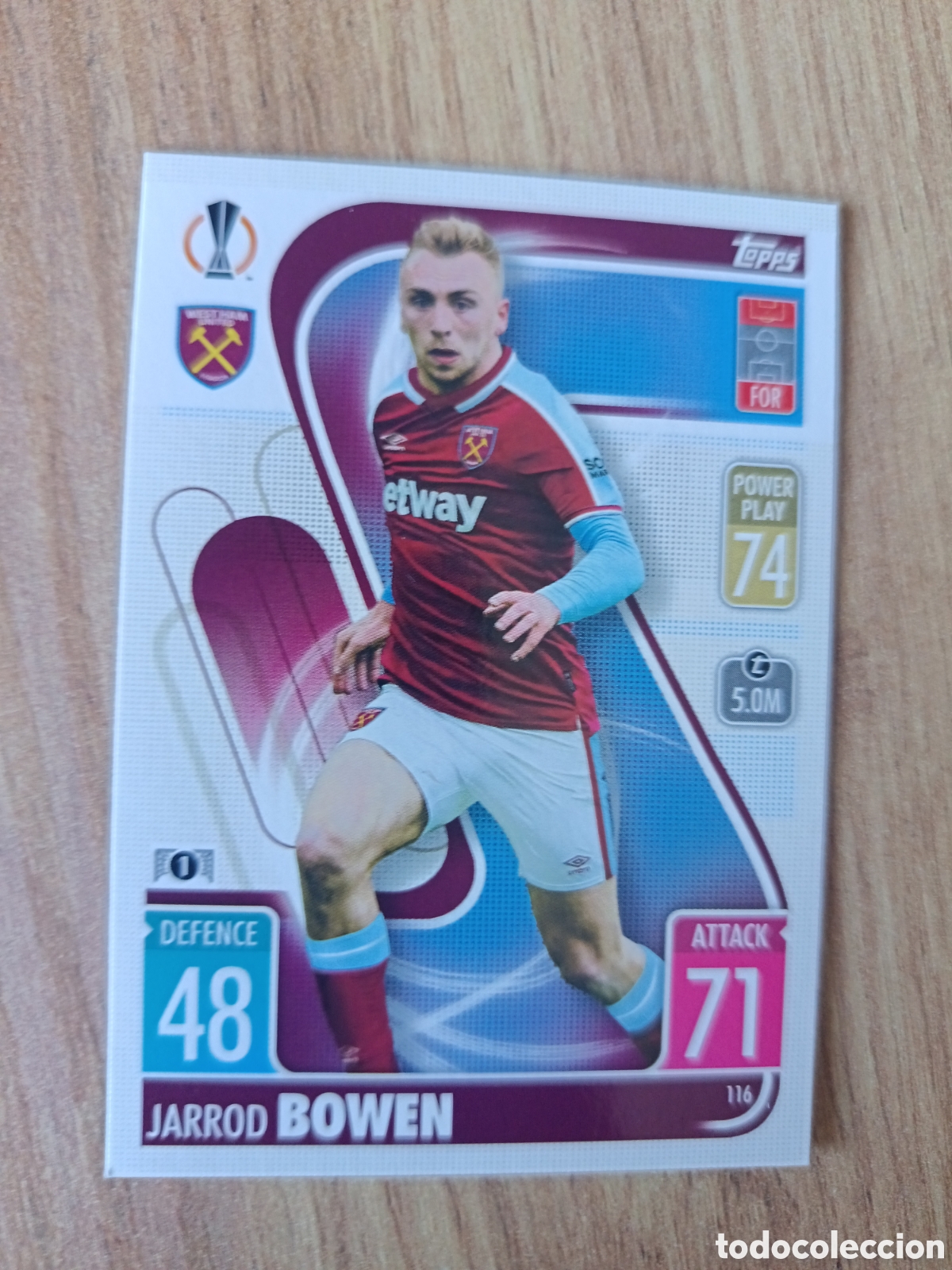 Cromos de f&uacute;tbol: 116 Bowen CHAMPIONS LEAGUE MATCH ATTAX TOPPS 2021-2022 21-22