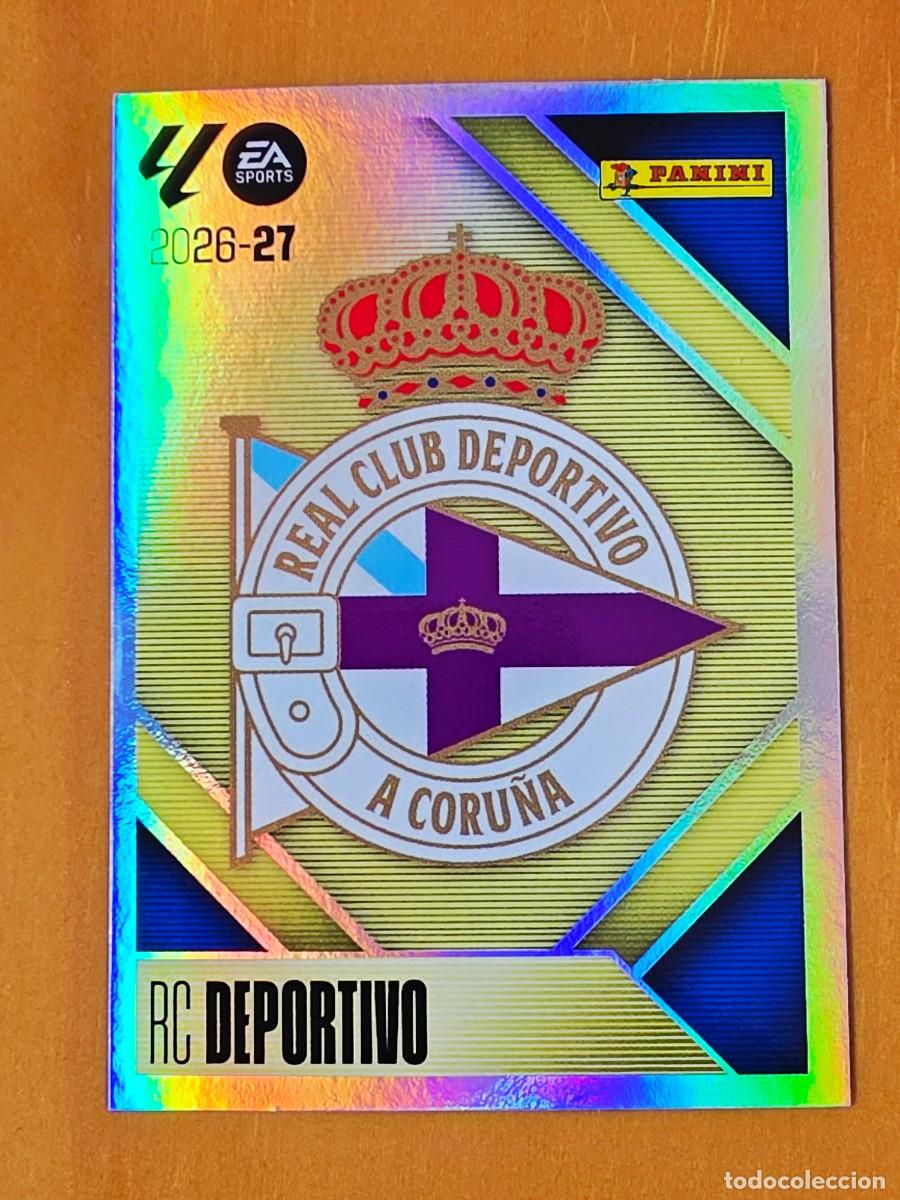 Cromos de f&uacute;tbol: 1 Escudo Deportivo de a Coru&ntilde;a, Panini Ediciones Liga Este 2026 2027 26 27 sin pegar