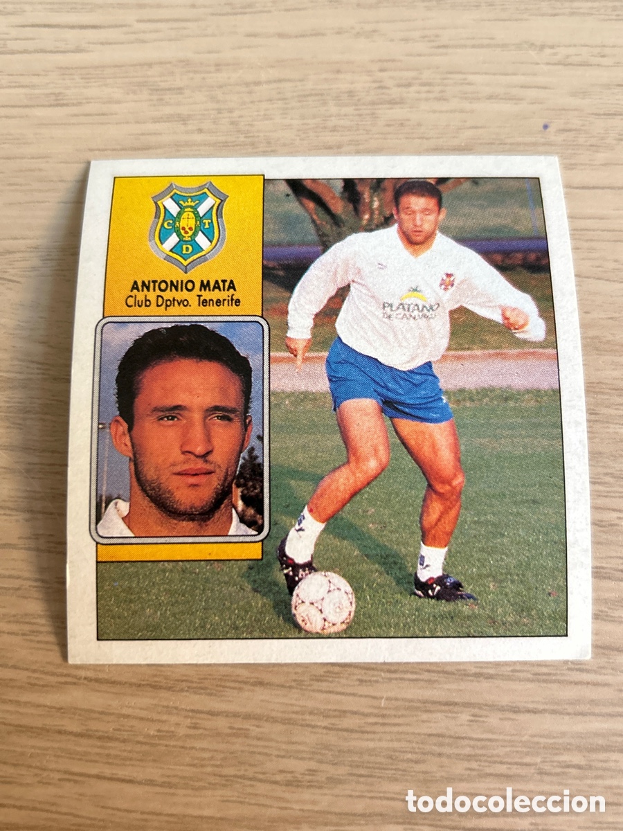Cromos de f&uacute;tbol: ANTONIO MATA TENERIFE LIGA ESTE 1992 1993 92 93 NUNCA PEGADO SIN PEGAR