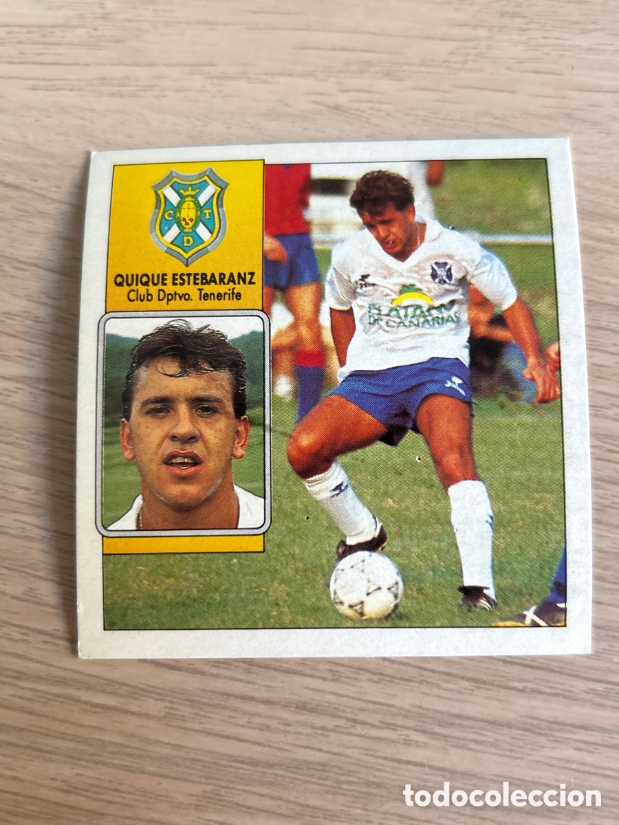 Fu&szlig;ball-Sticker: QUIQUE ESTEBARANZ TENERIFE LIGA ESTE 1992 1993 92 93 NUNCA PEGADO SIN PEGAR
