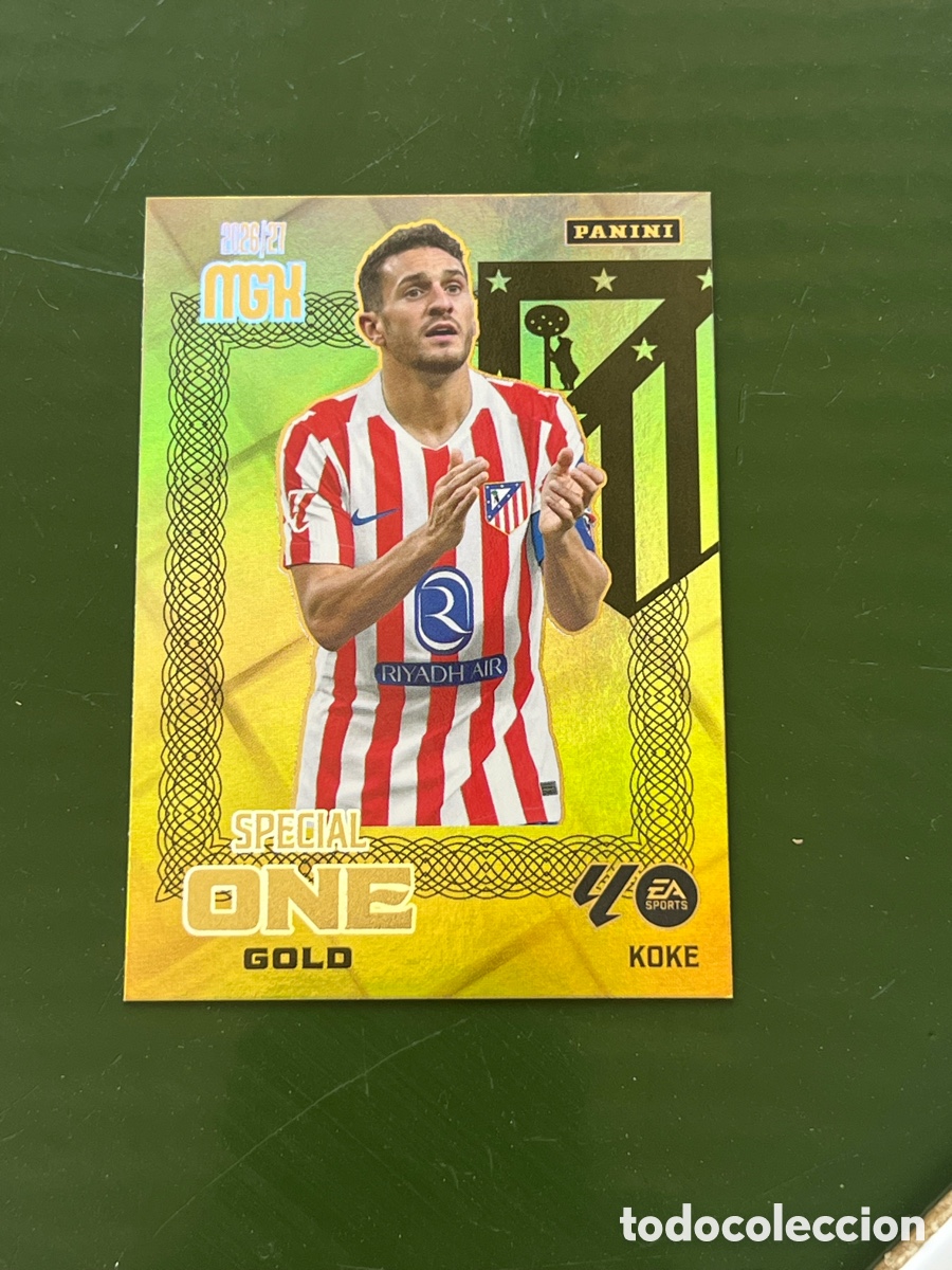 Cromos de f&uacute;tbol: Koke Special gold one. Megacracks 2026/27