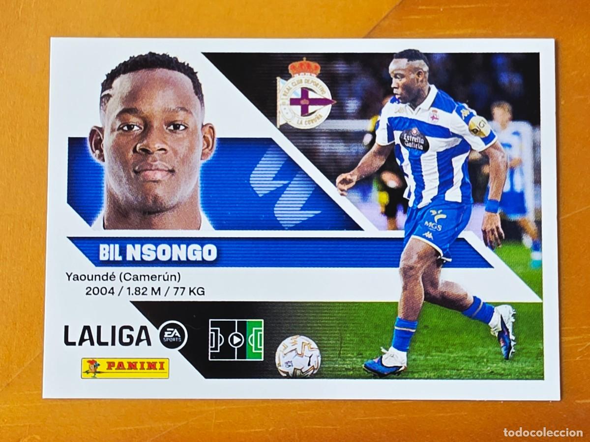 Cromos de f&uacute;tbol: 20 Bil Nsongo, Deportivo de a Coru&ntilde;a, Panini Ediciones Liga Este 2026 2027 26 27 sin pegar