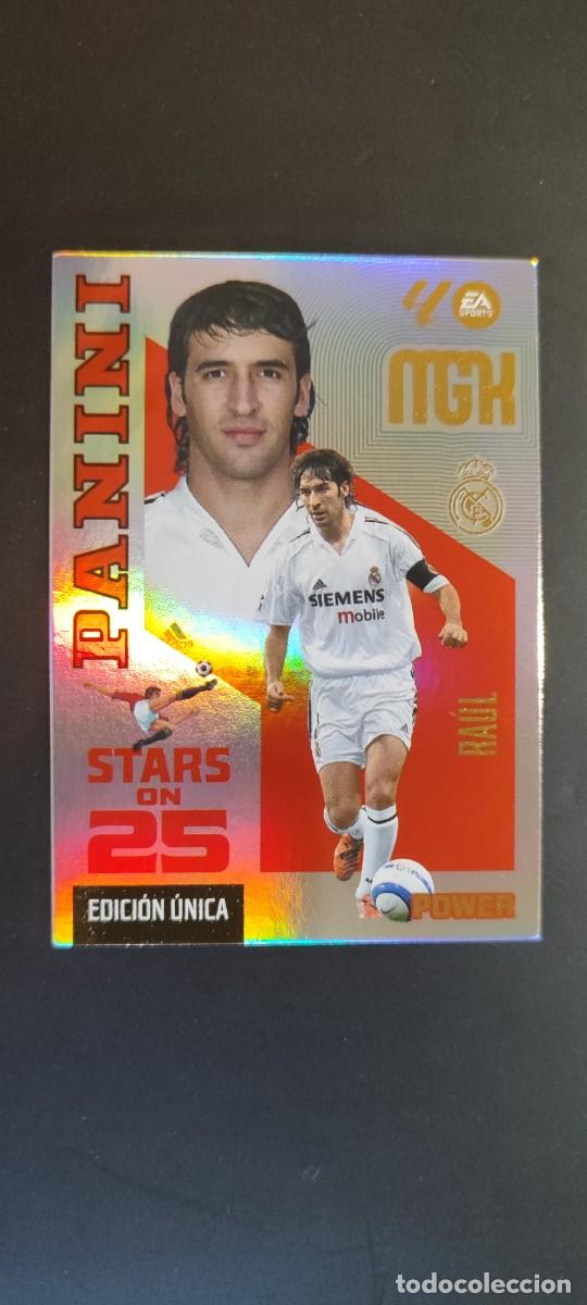 Football Stickers: MEGACRACKS 26/27 CARD POWER STARS ON 25 RAUL REAL MADRID # 426P PANINI EDICION UNICA