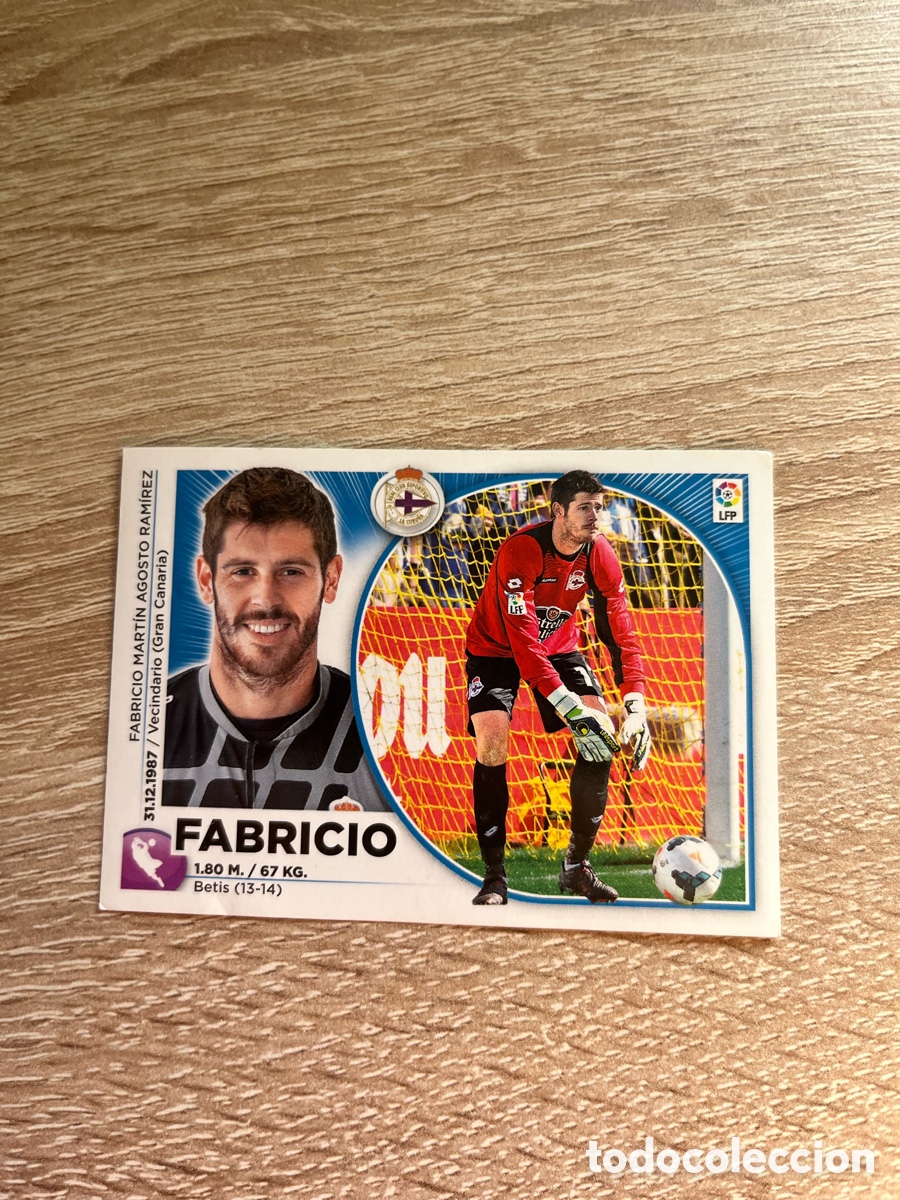 Football Stickers: FABRICIO LIGA ESTE EDICIONES ESTE 2014 2015 14 15 DEPORTIVO DE A CORU&Ntilde;A