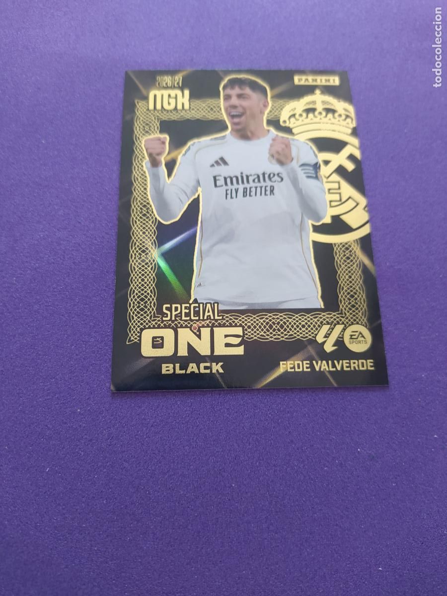 Cromos de f&uacute;tbol: MEGACRACKS 2026 2027 MGK 26 27 NUEVO - SPECIAL ONE BLACK FEDE VALVERDE REAL MADRID