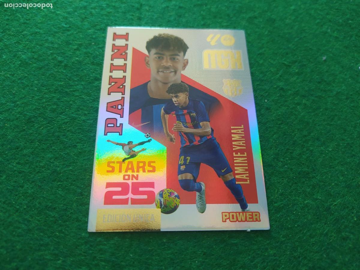 Cromos de f&uacute;tbol: MEGACRACKS 2026 2027 MGK 26 27 NUEVO - STARS ON 25 POWER LAMINE YAMAL FC BARCELONA