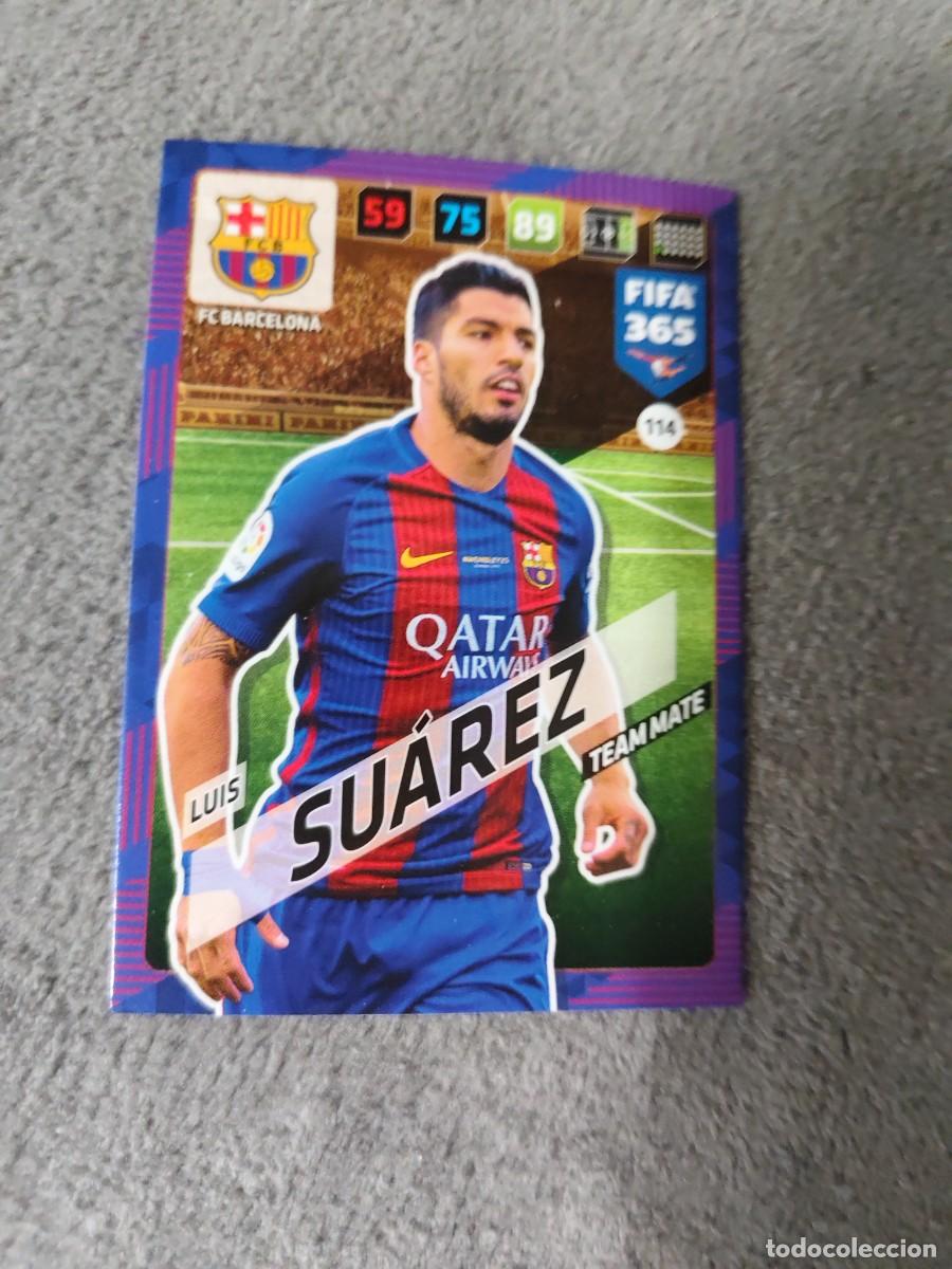 Fu&szlig;ball-Sticker: 365 ADRENALYN XL 2018 114 LUIS SU&Aacute;REZ FC BARCELONA TEAM MATE FIFA PANINI 17 2017 18 AXL AAP