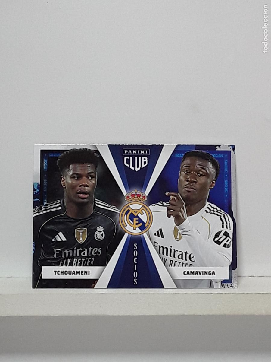 Fu&szlig;ball-Sticker: CLUB REAL MADRID OFICIAL 2025 2026 25 26 ALBUM PANINI LIGA N 46 SOCIOS TCHOUAMENI CAMAVINGA