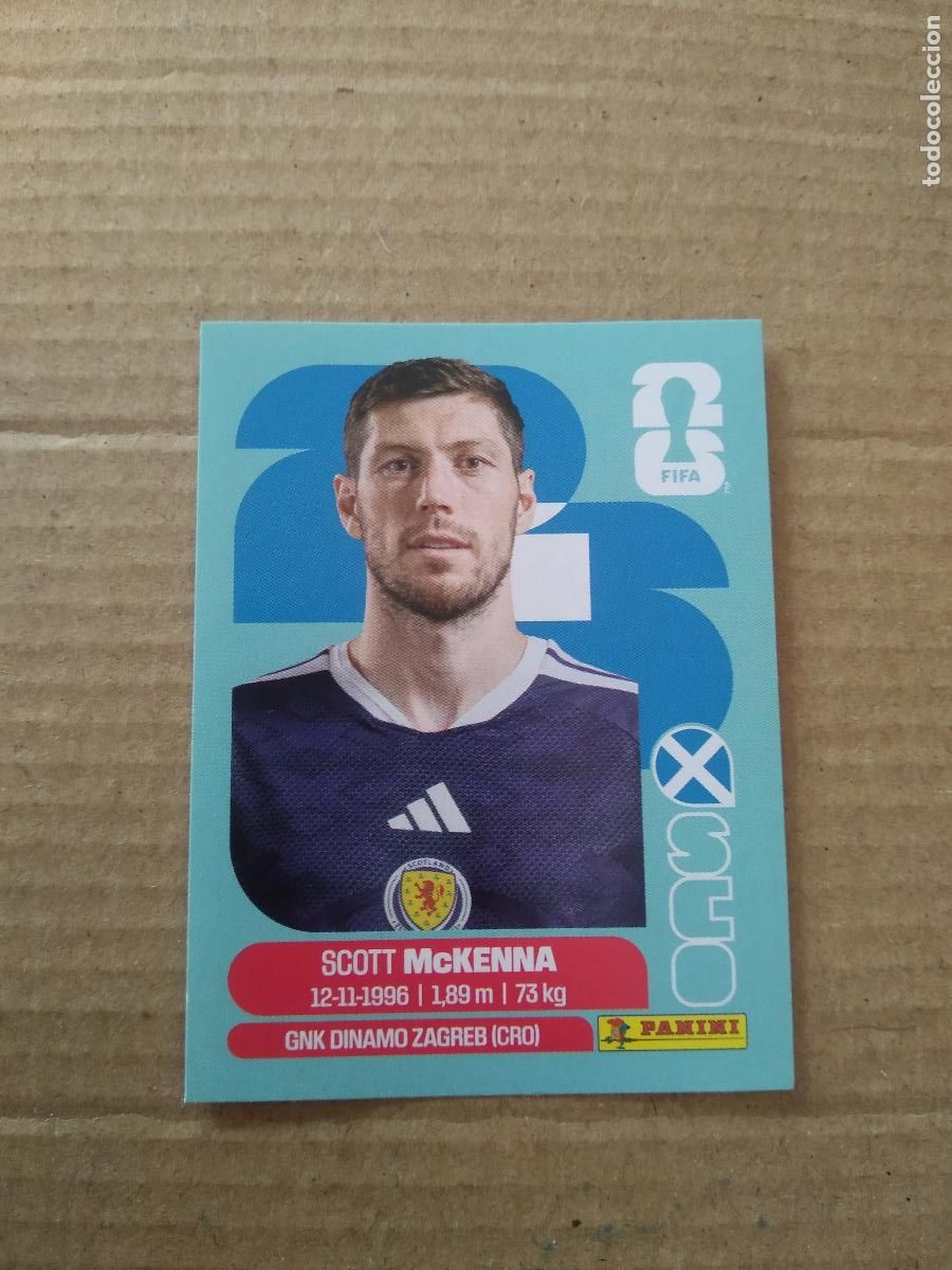 Cromos de f&uacute;tbol: SCO 7 SCOTT MCKENNA ESCOCIA CROMO FUTBOL PANINI MUNDIAL 2026 WORLD CUP COPA DEL MUNDO