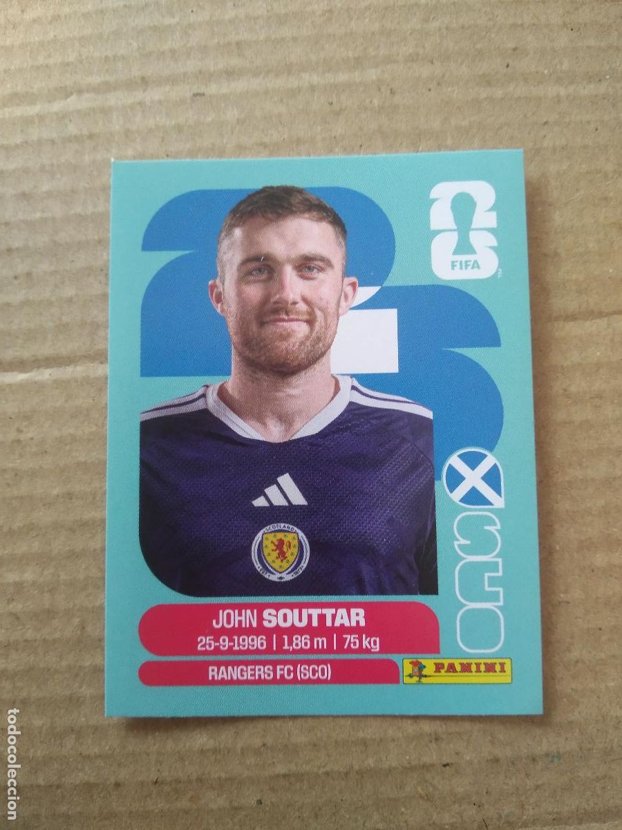 Cromos de f&uacute;tbol: SCO 8 JOHN SOUTTAR ESCOCIA CROMO FUTBOL PANINI MUNDIAL 2026 WORLD CUP COPA DEL MUNDO