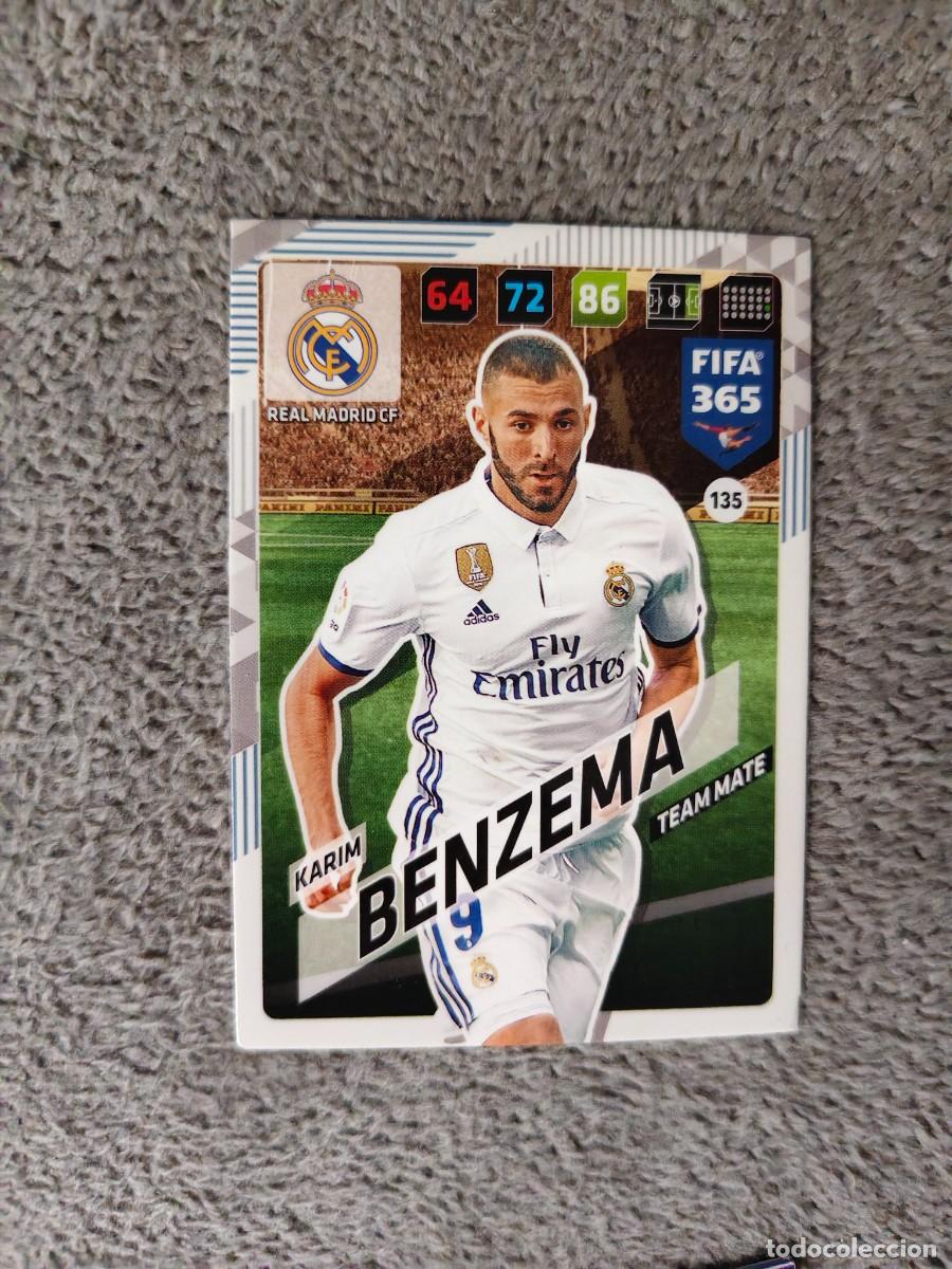 Cromos de f&uacute;tbol: 365 ADRENALYN XL 2018 135 KARIM BENZEMA REAL MADRID CF TEAM MATE FIFA PANINI 17 2017 18 AXL AAP