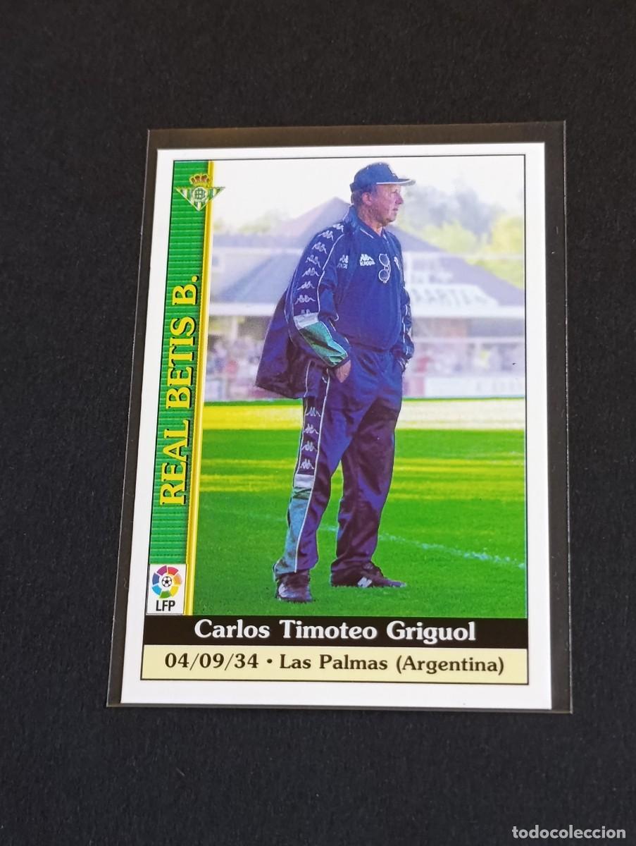 Cromos de f&uacute;tbol: CARLOS T. GRIGUOL REAL BETIS #182 - MUNDICROMO LAS FICHAS DE LA LIGA 1999 2000 - MC 99 00 CROMO