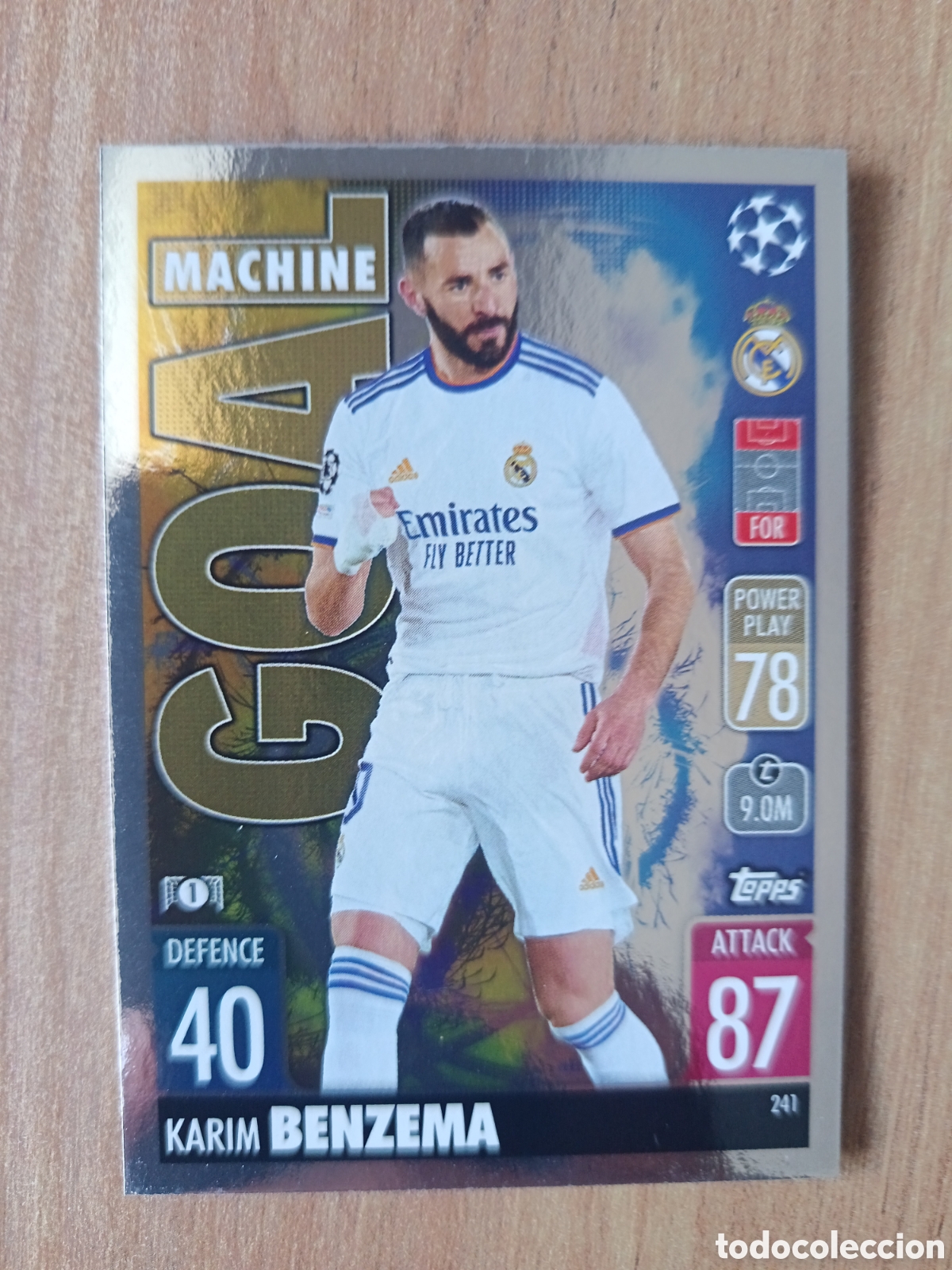 Cromos de f&uacute;tbol: 241 Benzema CHAMPIONS LEAGUE MATCH ATTAX TOPPS 2021-2022 21-22