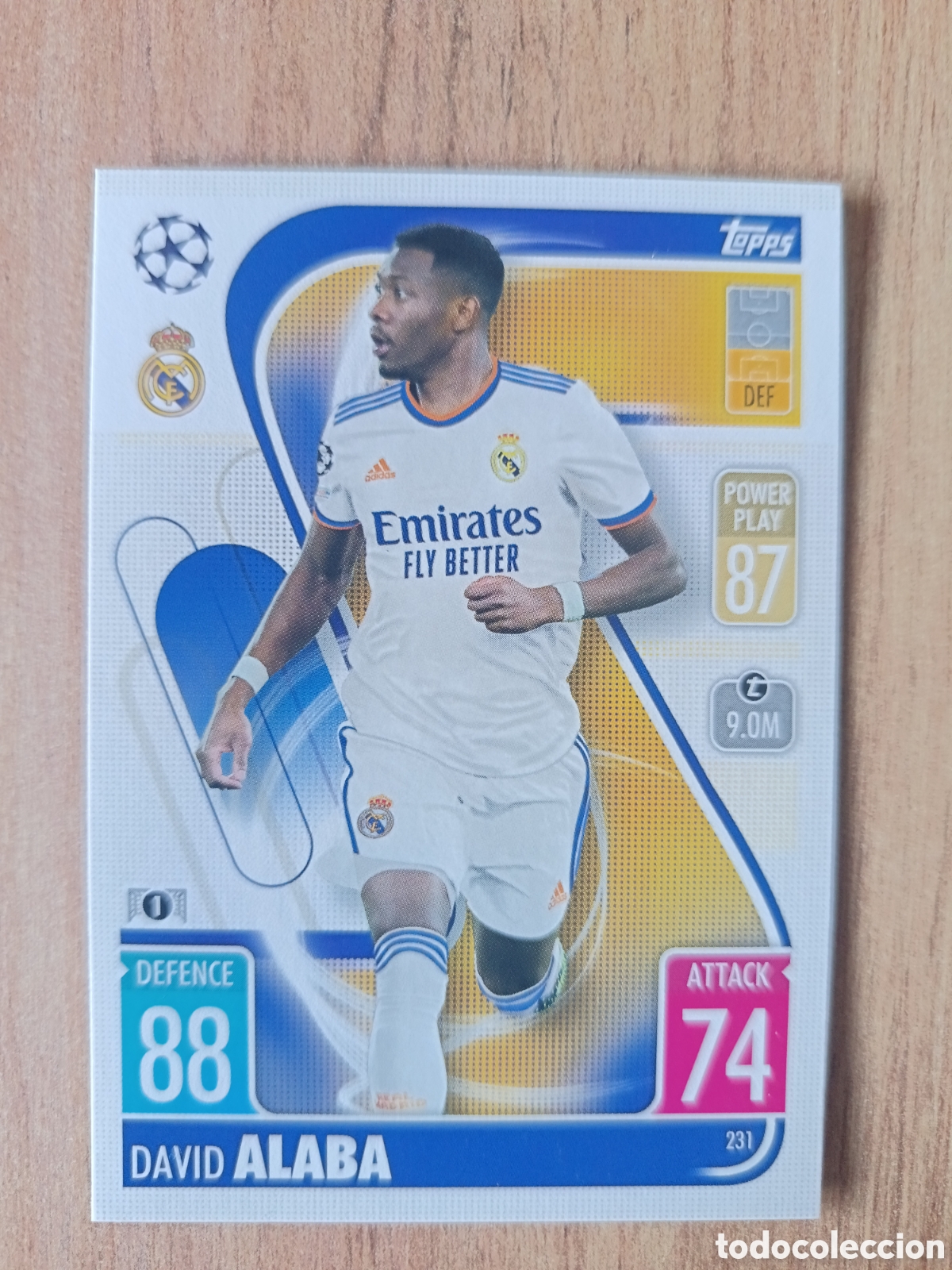 Cromos de f&uacute;tbol: 231 Alaba CHAMPIONS LEAGUE MATCH ATTAX TOPPS 2021-2022 21-22
