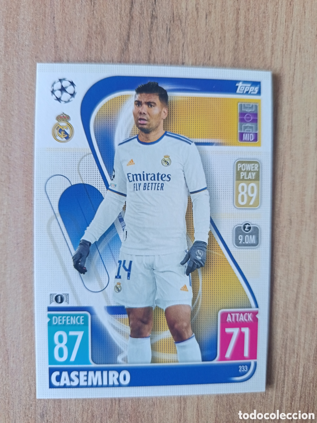 Cromos de f&uacute;tbol: 233 Casemiro CHAMPIONS LEAGUE MATCH ATTAX TOPPS 2021-2022 21-22