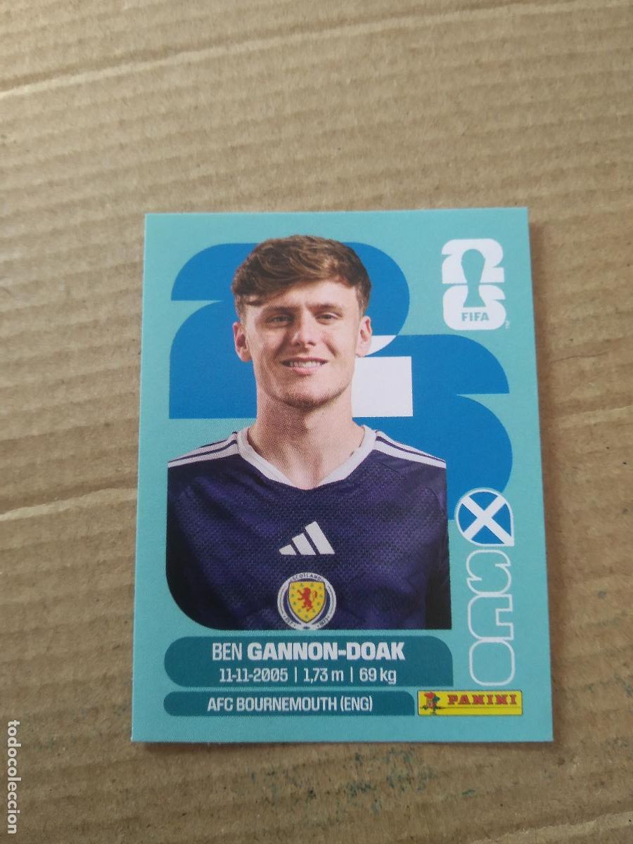 Cromos de f&uacute;tbol: SCO 20 BEN GANNON-DOAK ESCOCIA CROMO FUTBOL PANINI MUNDIAL 2026 WORLD CUP COPA DEL MUNDO