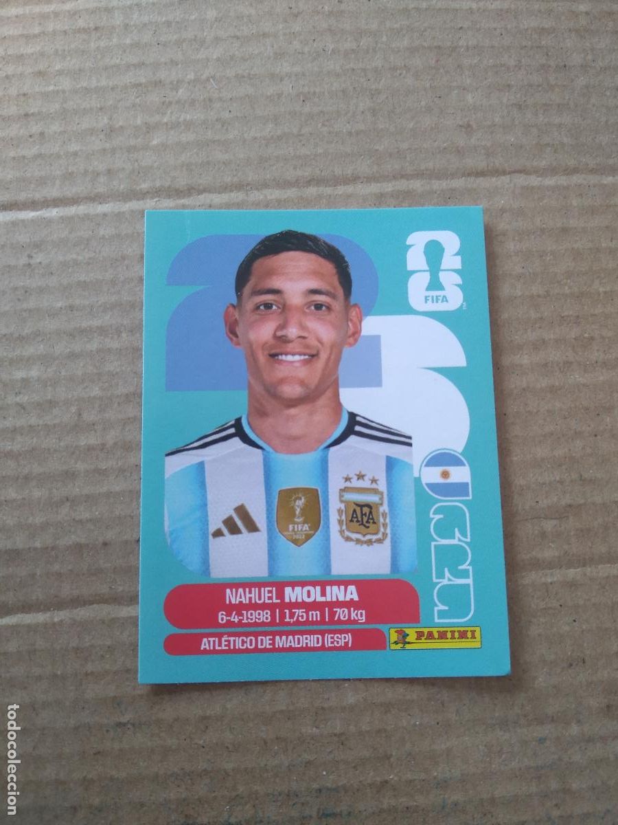 Cromos de f&uacute;tbol: ARG 3 NAHUEL MOLINA ARGENTINA CROMO FUTBOL PANINI MUNDIAL 2026 WORLD CUP COPA DEL MUNDO