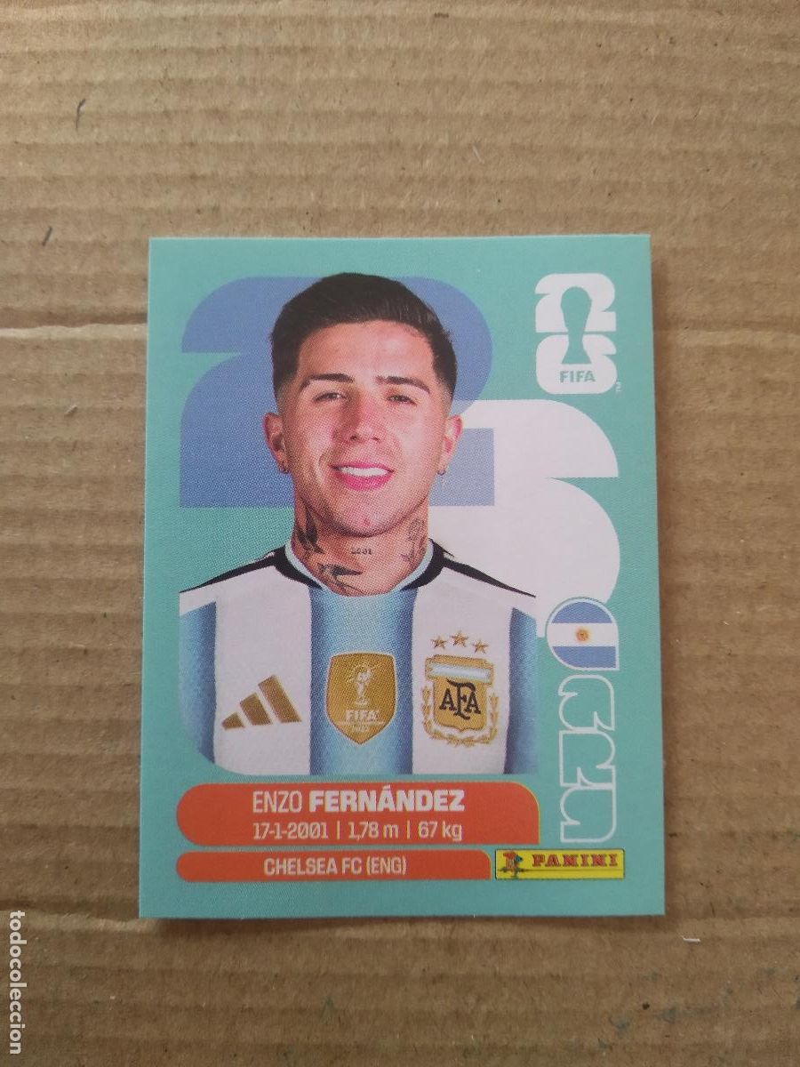 Cromos de f&uacute;tbol: ARG 8 ENZO FERNANDEZ ARGENTINA CROMO FUTBOL PANINI MUNDIAL 2026 WORLD CUP COPA DEL MUNDO