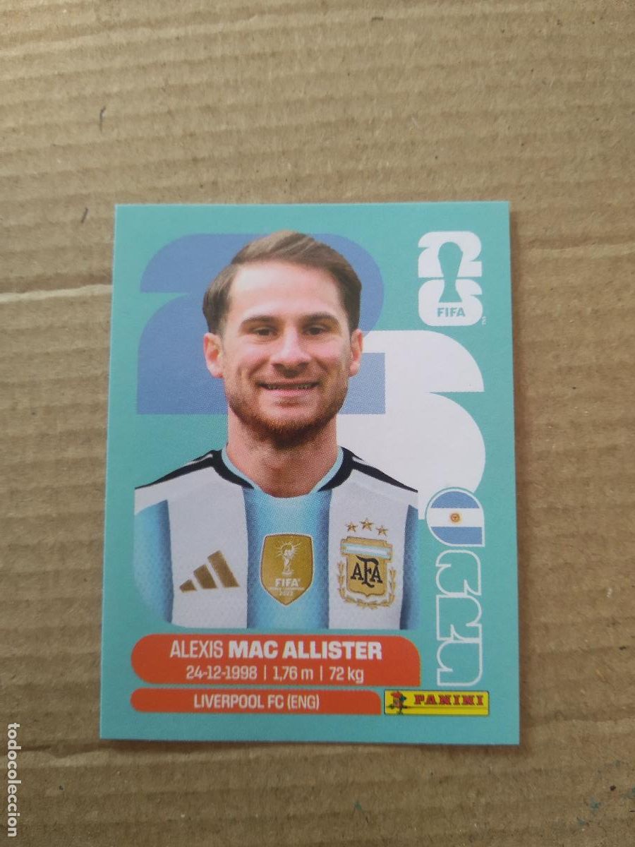 Cromos de f&uacute;tbol: ARG 9 ALEXIS MAC ALLISTER ARGENTINA CROMO FUTBOL PANINI MUNDIAL 2026 WORLD CUP COPA DEL MUNDO