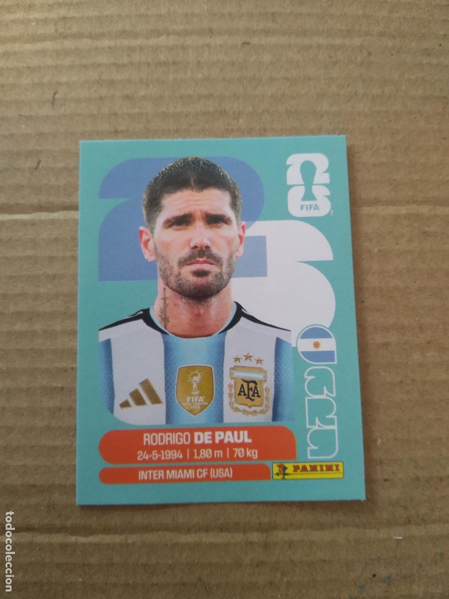 Cromos de f&uacute;tbol: ARG 10 RODRIGO DE PAUL ARGENTINA CROMO FUTBOL PANINI MUNDIAL 2026 WORLD CUP COPA DEL MUNDO