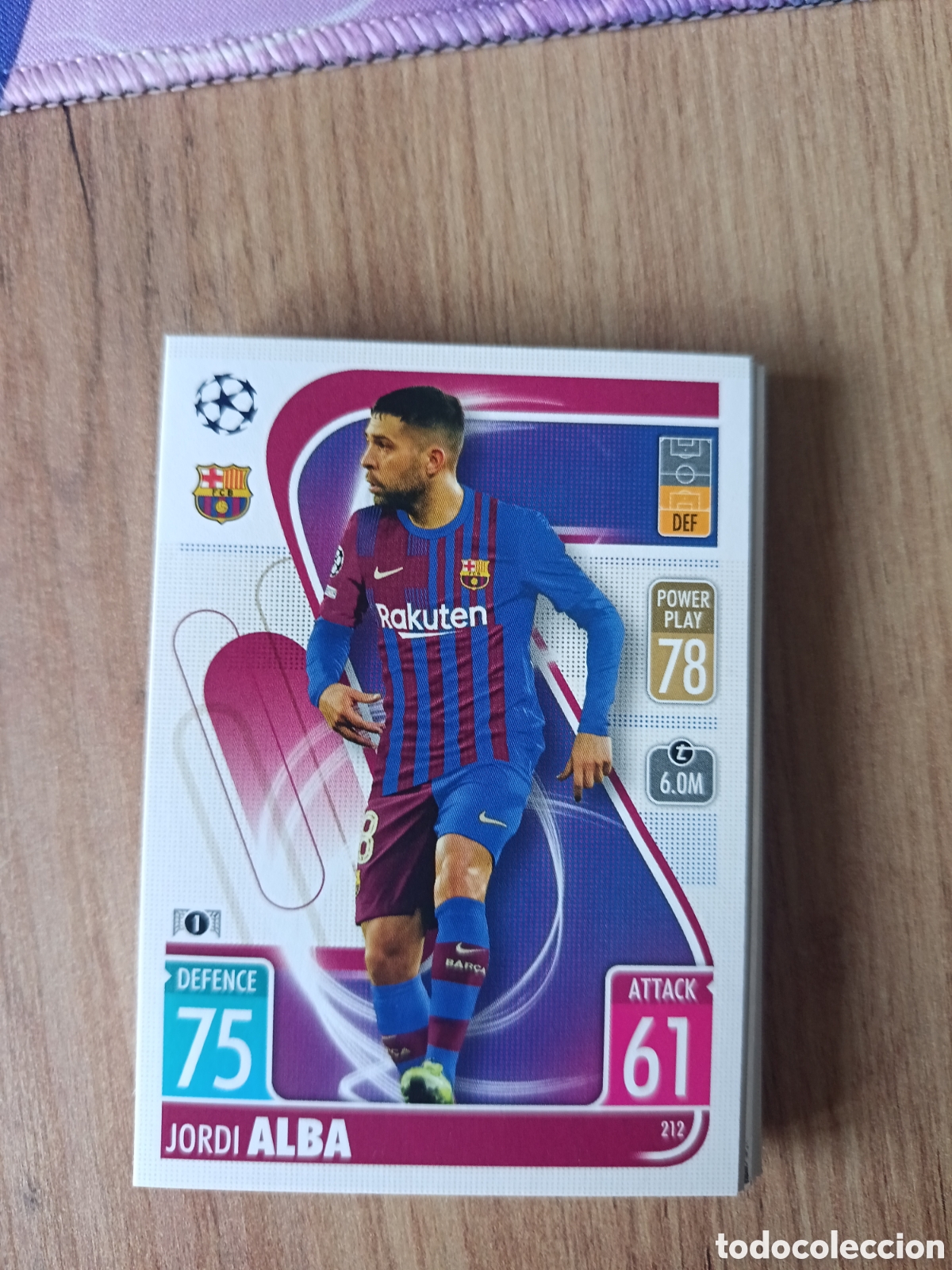 Cromos de f&uacute;tbol: 212 Jordi Alba CHAMPIONS LEAGUE MATCH ATTAX TOPPS 2021-2022 21-22