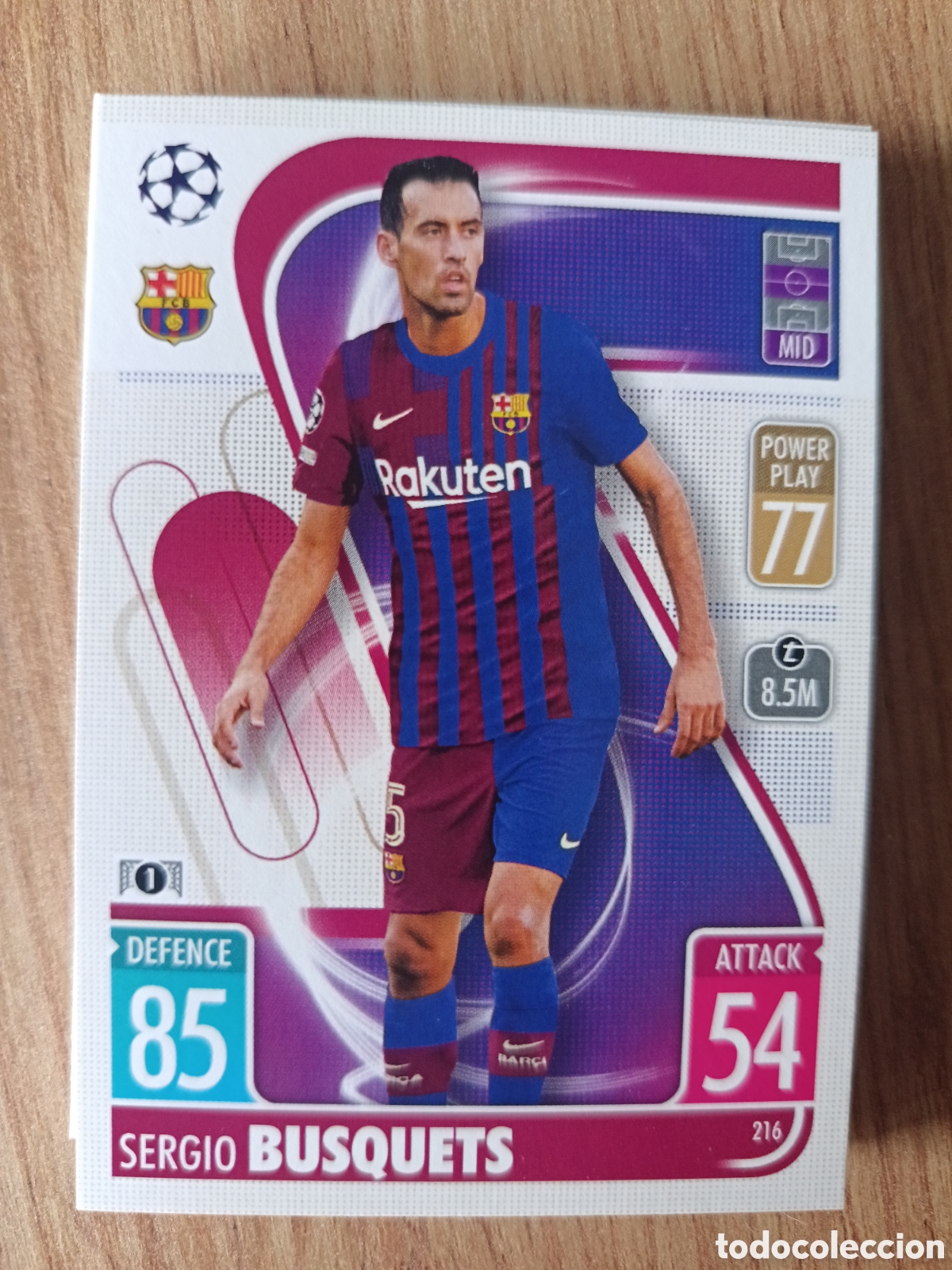 Cromos de f&uacute;tbol: 216 Busquets CHAMPIONS LEAGUE MATCH ATTAX TOPPS 2021-2022 21-22