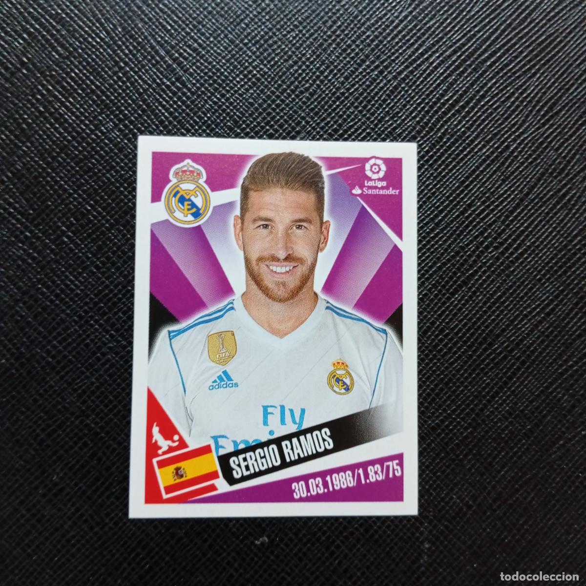 Football Stickers: 79 SERGIO RAMOS REAL MADRID PANINI 2017 2018 CROMO FUTBOL 17 18 - SIN PEGAR - A75 PG83