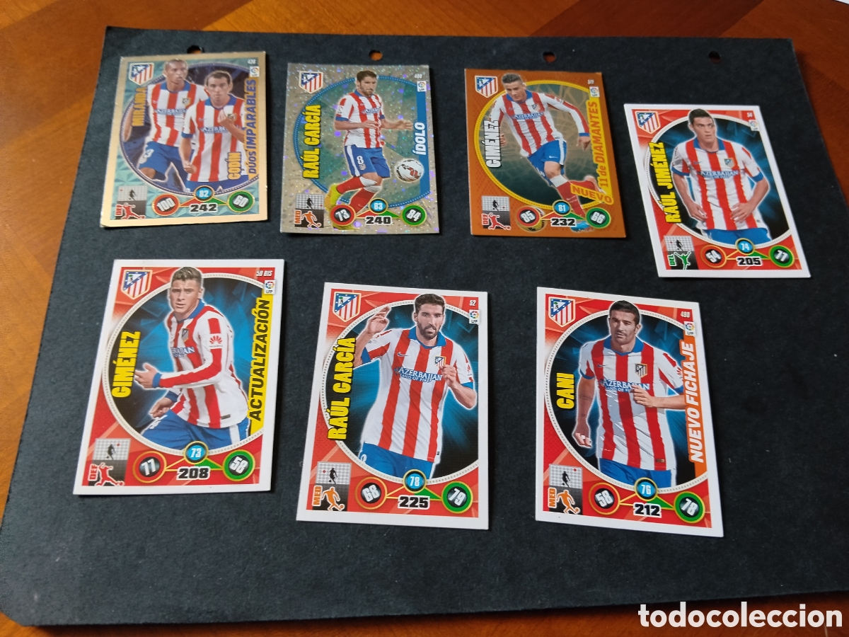 Cartes &agrave; collectionner de Football: 7 Cromos Atl&eacute;tico de Madrid 2014-2015