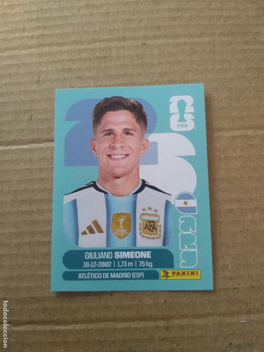 Cromos de f&uacute;tbol: ARG 20 GIULIANO SIMEONE ROOKIE ARGENTINA CROMO FUTBOL PANINI MUNDIAL 2026 WORLD CUP COPA DEL MUNDO