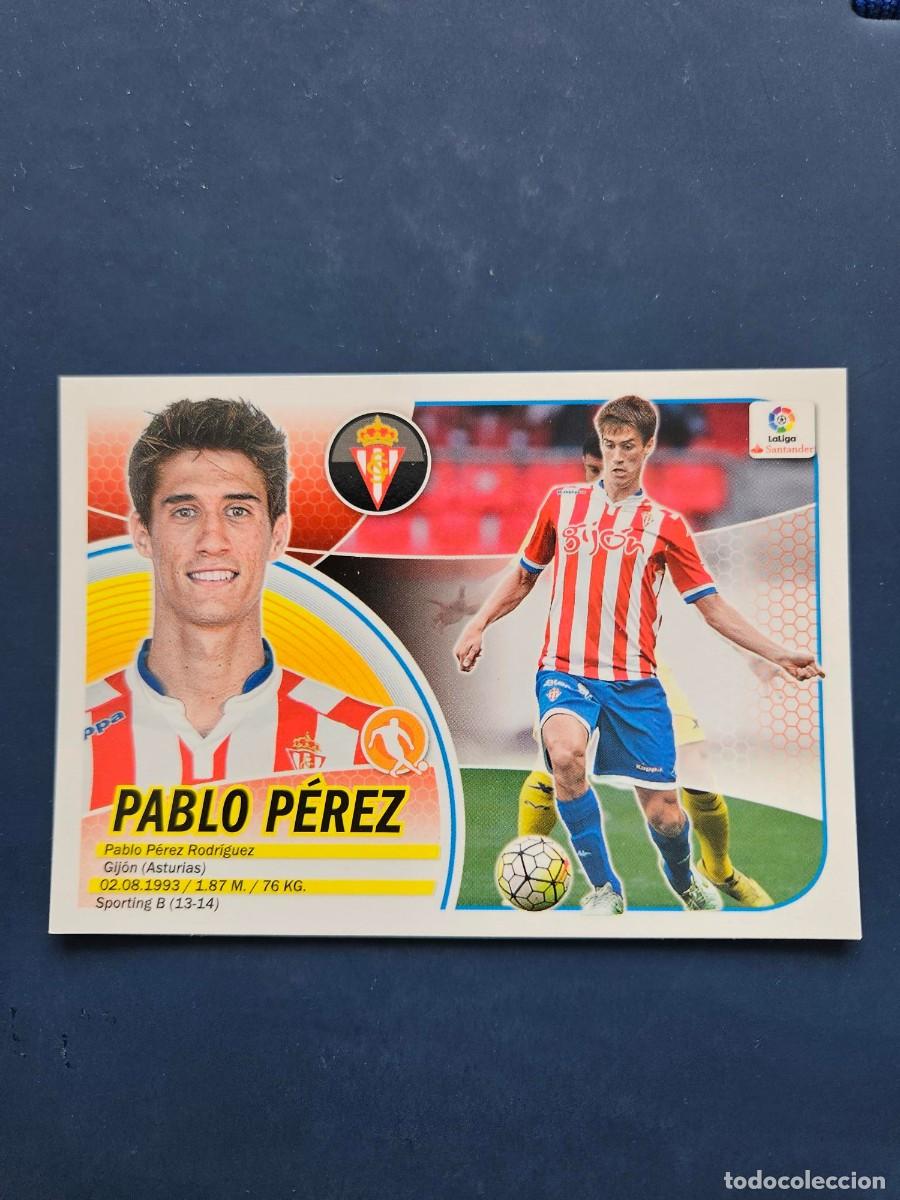 Cromos de f&uacute;tbol: N&ordm; 12B PABLO PEREZ SPORTING GIJON LOGO NUEVO LIGA ESTE 16 17 2016 2017 SIN PEGAR NUNCA PEGADO