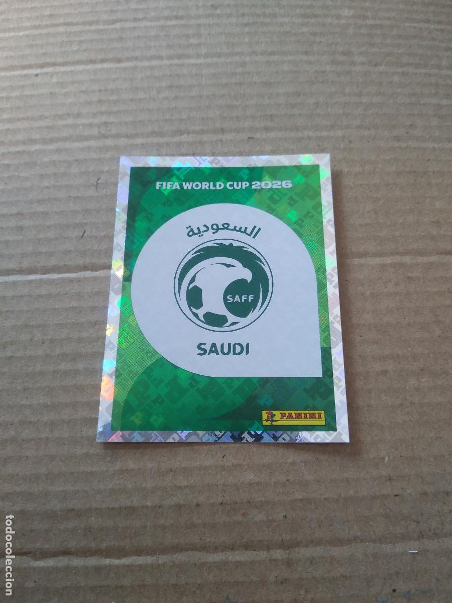 Cromos de f&uacute;tbol: KSA 1 ESCUDO ARABIA SAUDITA CROMO FUTBOL PANINI MUNDIAL 2026 WORLD CUP COPA DEL MUNDO