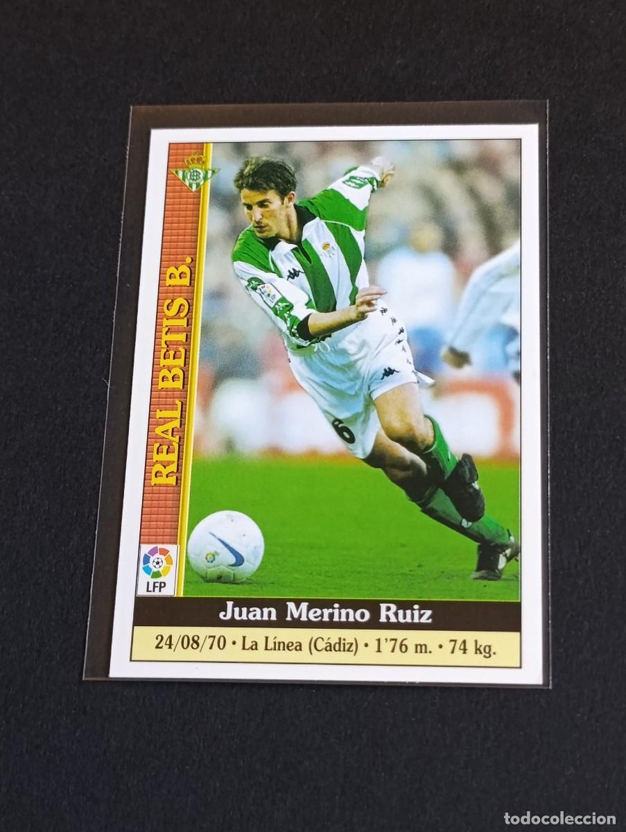 Cromos de f&uacute;tbol: MERINO ERROR CORREGIDO #186 REAL BETIS - MUNDICROMO LAS FICHAS DE LA LIGA 1999 2000 - MC 99 00
