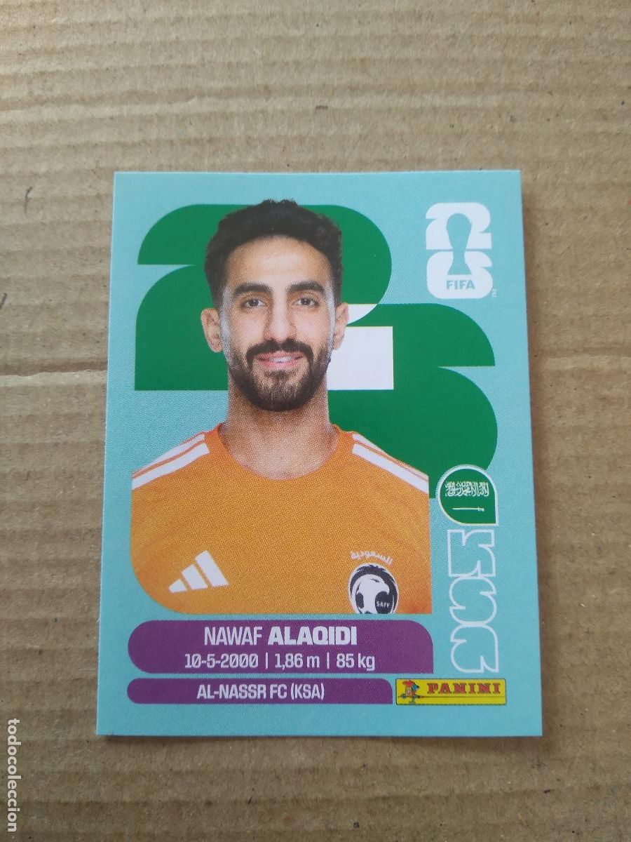 Cromos de f&uacute;tbol: KSA 2 NAWAF ALAQIDI ARABIA SAUDITA CROMO FUTBOL PANINI MUNDIAL 2026 WORLD CUP COPA DEL MUNDO