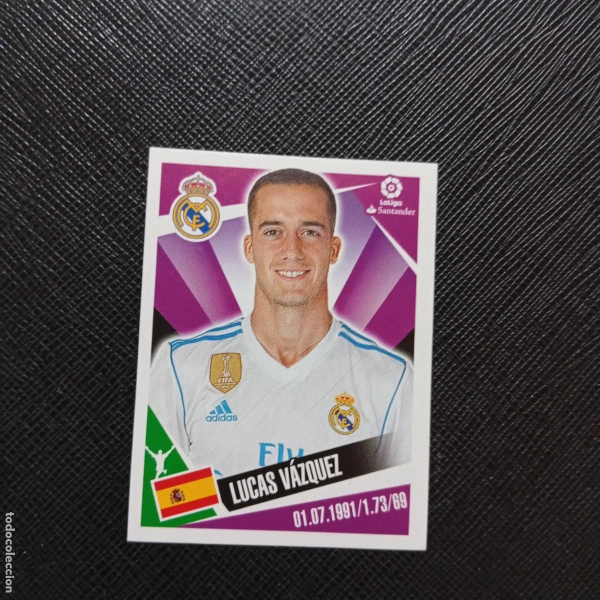 Cromos de f&uacute;tbol: 89 LUCAS VAZQUEZ REAL MADRID PANINI 2017 2018 CROMO FUTBOL 17 18 - SIN PEGAR - A75 PG102