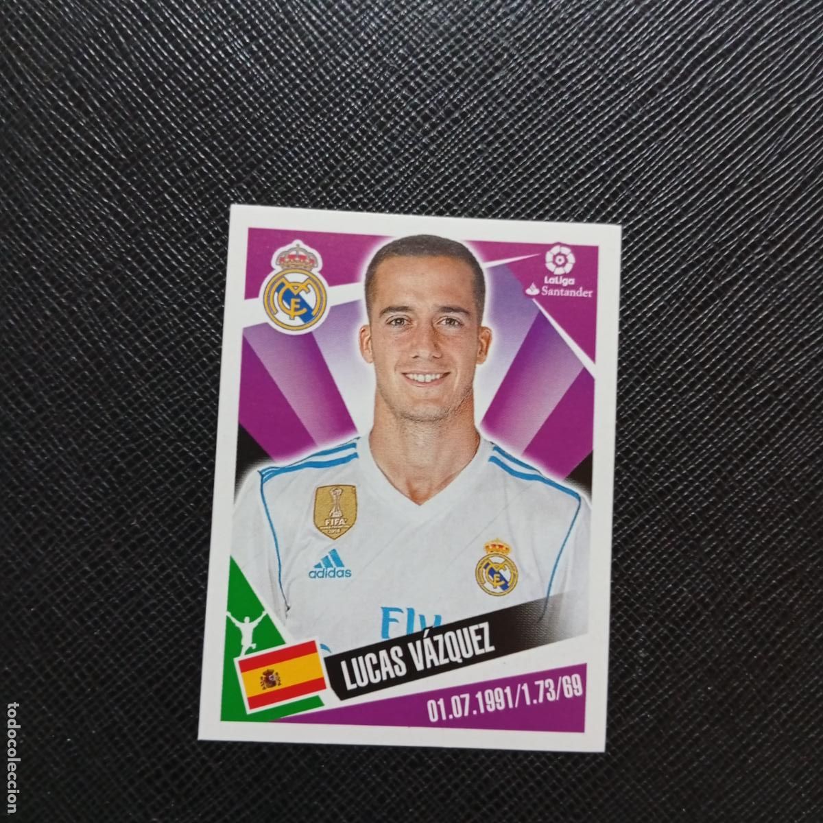 Cromos de f&uacute;tbol: 89 LUCAS VAZQUEZ REAL MADRID PANINI 2017 2018 CROMO FUTBOL 17 18 - SIN PEGAR - A75 PG102 B