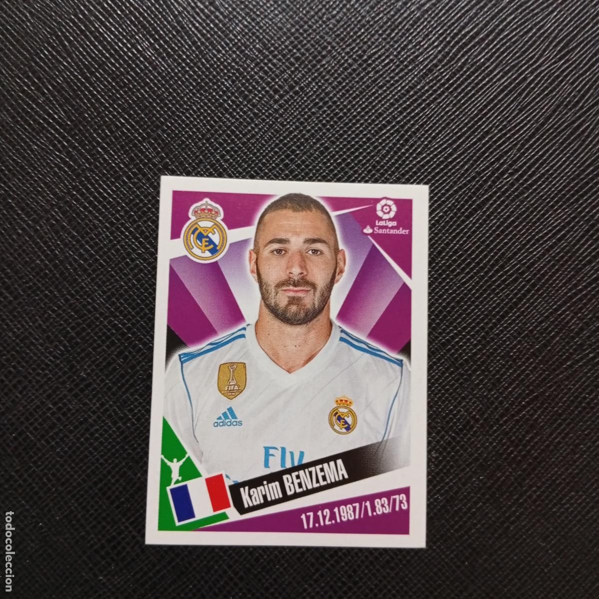 Cromos de f&uacute;tbol: 91 BENZEMA REAL MADRID PANINI 2017 2018 CROMO FUTBOL 17 18 - SIN PEGAR - A75 PG102