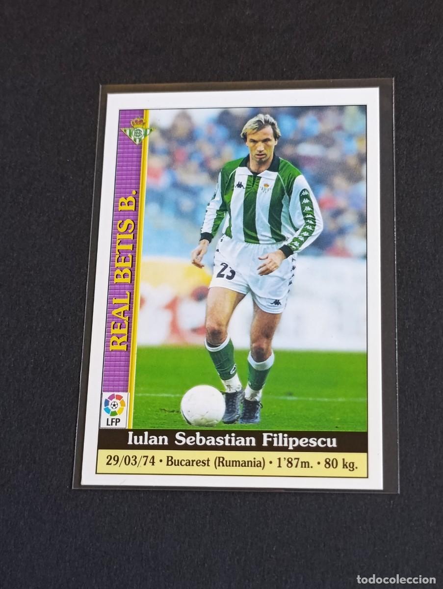 Cromos de f&uacute;tbol: FILIPESCU #188 REAL BETIS - MUNDICROMO LAS FICHAS DE LA LIGA 1999 2000 - MC 99 00 CROMO FUTBOL