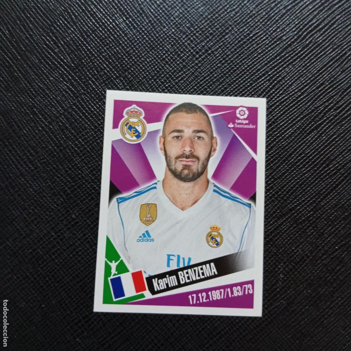 Cromos de Futebol: 91 BENZEMA REAL MADRID PANINI 2017 2018 CROMO FUTBOL 17 18 - SIN PEGAR - A75 PG102 B
