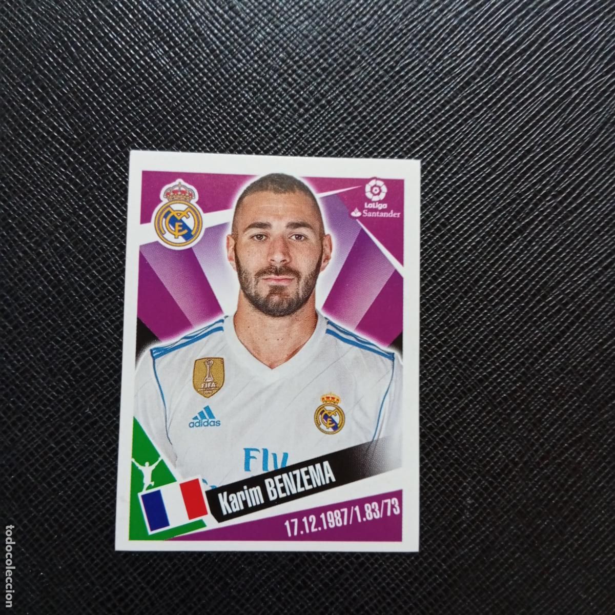 Cromos de f&uacute;tbol: 91 BENZEMA REAL MADRID PANINI 2017 2018 CROMO FUTBOL 17 18 - SIN PEGAR - A75 PG111 B