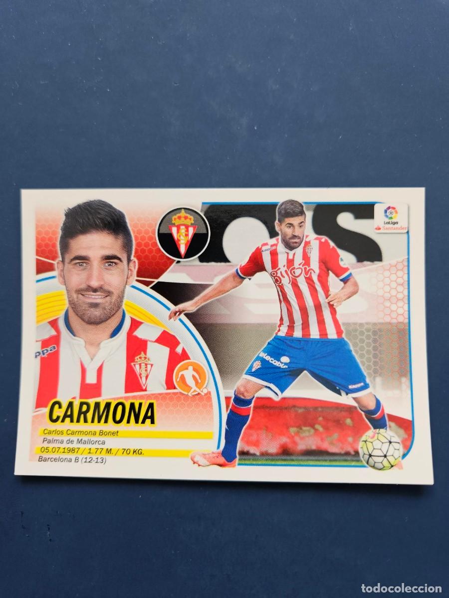 Cromos de f&uacute;tbol: N&ordm; 13B CARMONA SPORTING GIJON LOGO NUEVO LIGA ESTE 16 17 2016 2017 SIN PEGAR NUNCA PEGADO