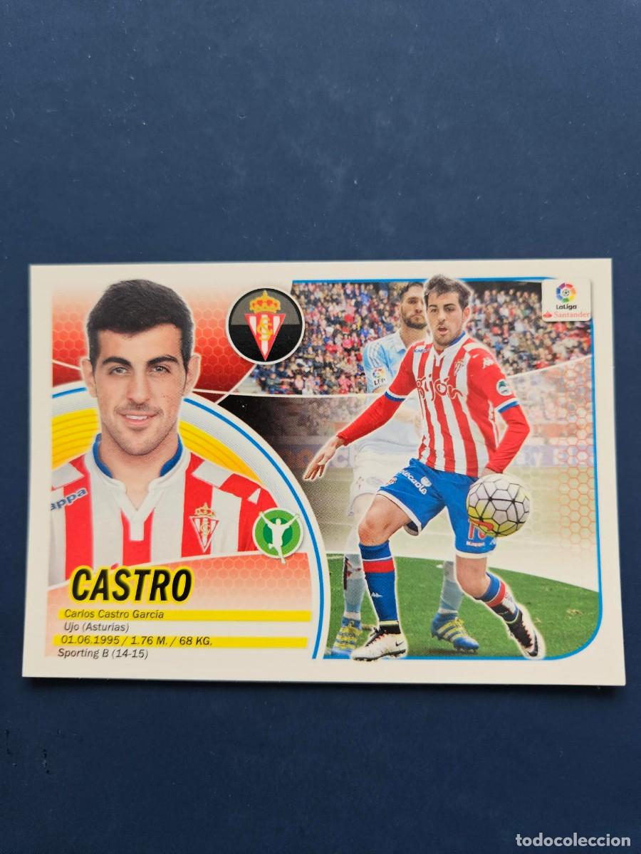 Cromos de f&uacute;tbol: N&ordm; 15 CASTRO SPORTING GIJON LOGO NUEVO LIGA ESTE 16 17 2016 2017 SIN PEGAR NUNCA PEGADO