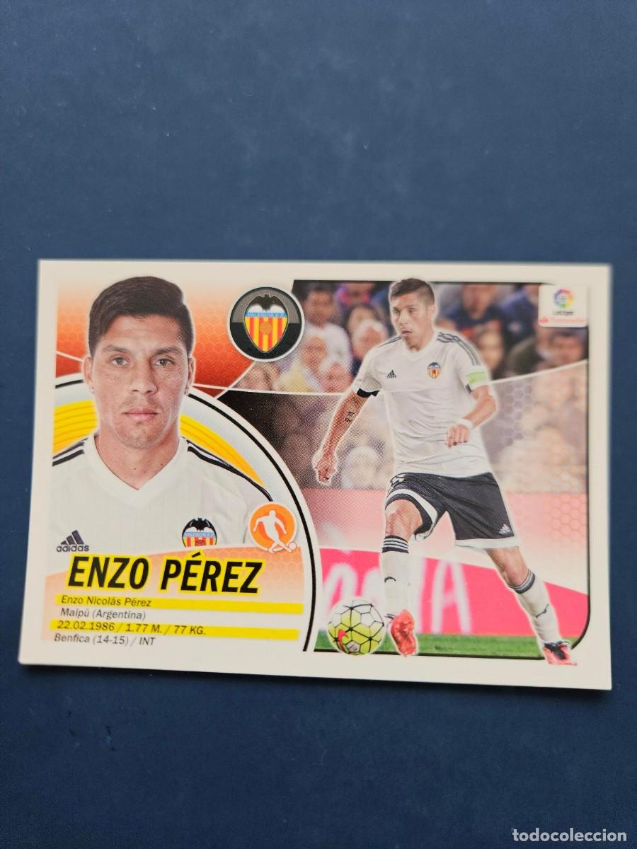 Fu&szlig;ball-Sticker: N&ordm; 9A ENZO PEREZ VALENCIA LOGO NUEVO LIGA ESTE 16 17 2016 2017 SIN PEGAR NUNCA PEGADO
