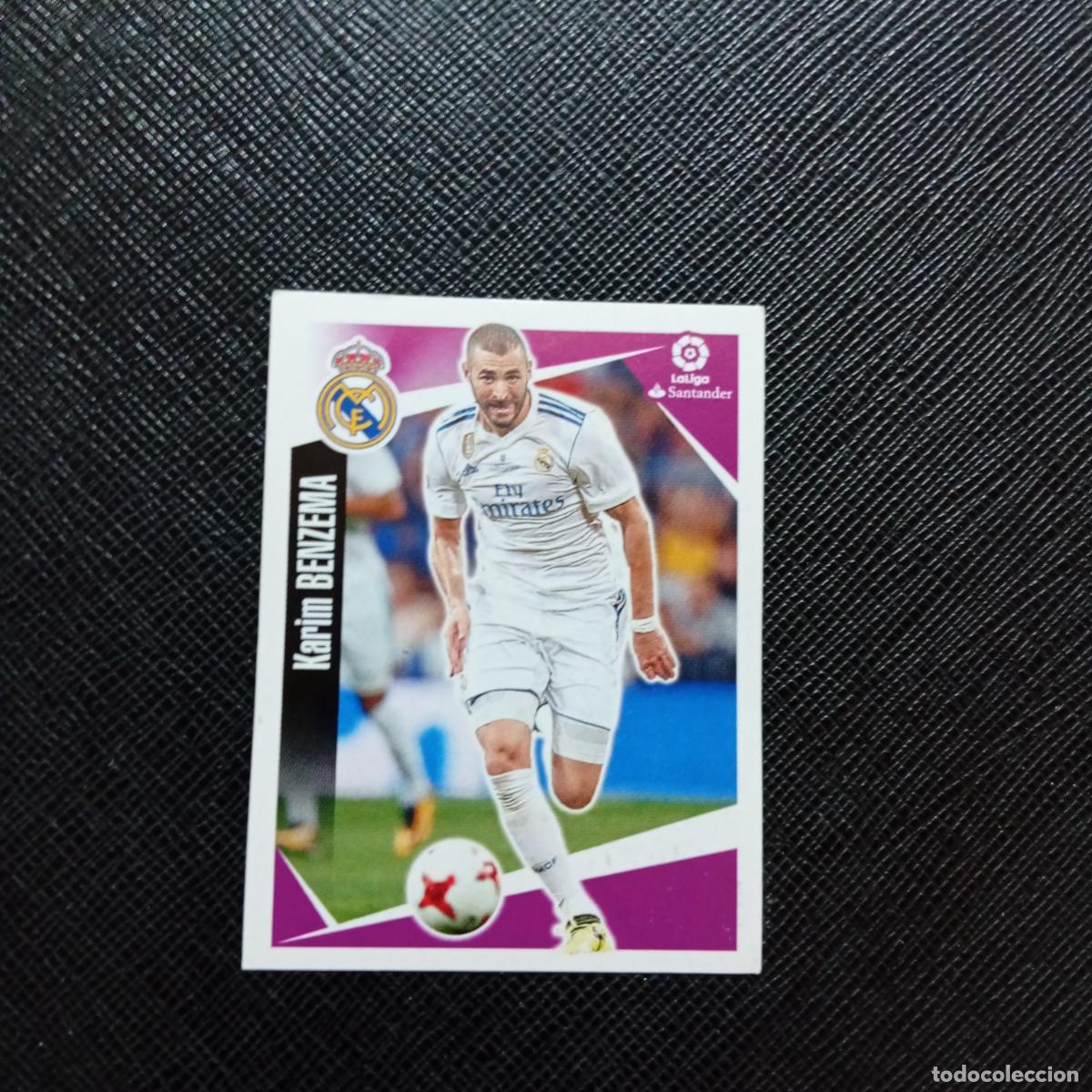 Cromos de f&uacute;tbol: 110 BENZEMA REAL MADRID PANINI 2017 2018 CROMO FUTBOL 17 18 - SIN PEGAR - A75 PG156 B