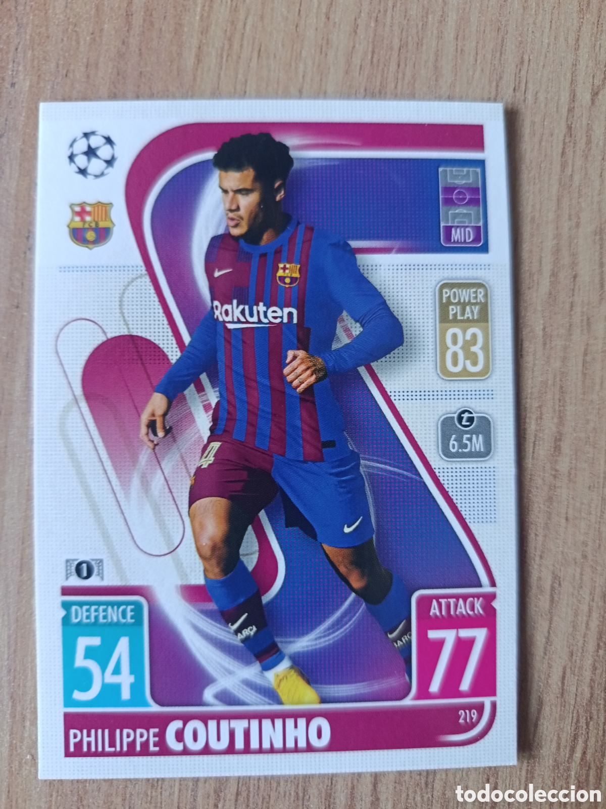 Cromos de f&uacute;tbol: 219 Coutinho CHAMPIONS LEAGUE MATCH ATTAX TOPPS 2021-2022 21-22