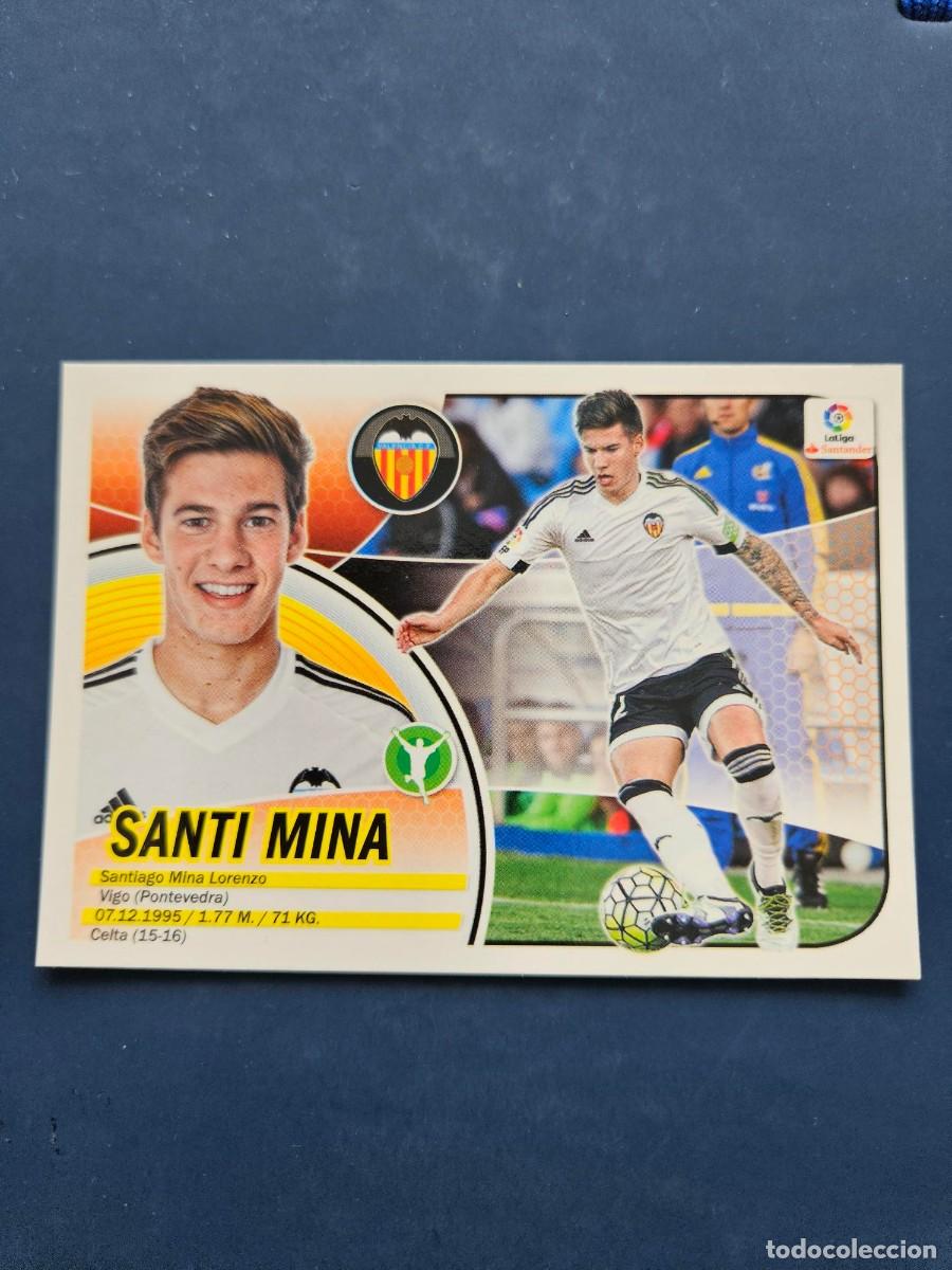 Cromos de f&uacute;tbol: N&ordm; 13 SANTI MINA VALENCIA LOGO NUEVO LIGA ESTE 16 17 2016 2017 SIN PEGAR NUNCA PEGADO