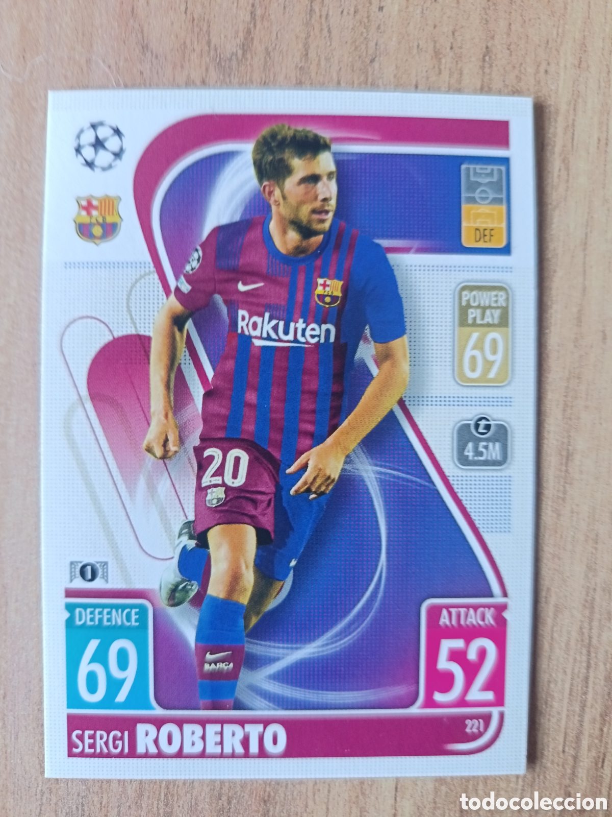 Cromos de f&uacute;tbol: 221 Roberto CHAMPIONS LEAGUE MATCH ATTAX TOPPS 2021-2022 21-22