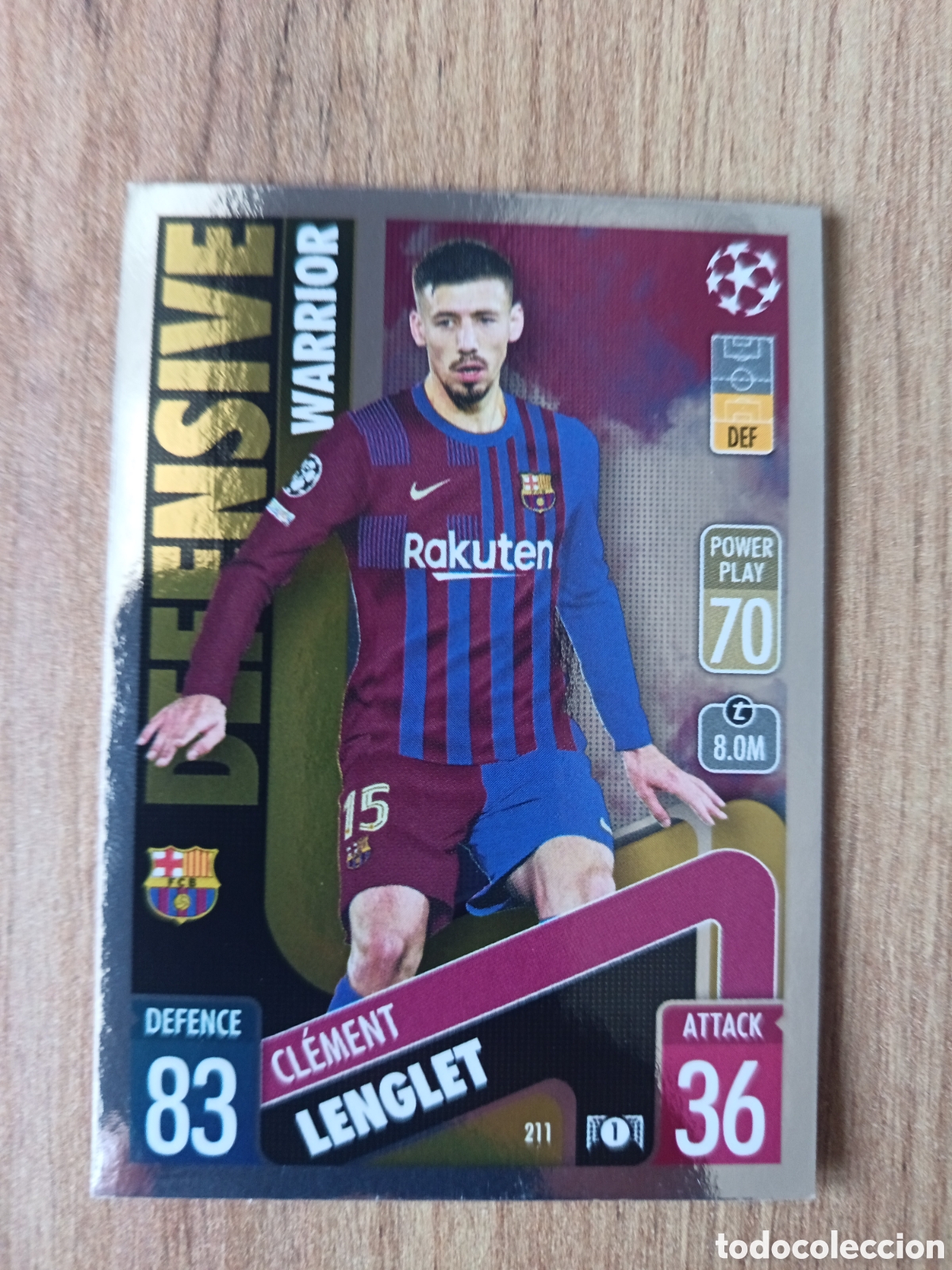 Cromos de f&uacute;tbol: 211 Lenglet CHAMPIONS LEAGUE MATCH ATTAX TOPPS 2021-2022 21-22