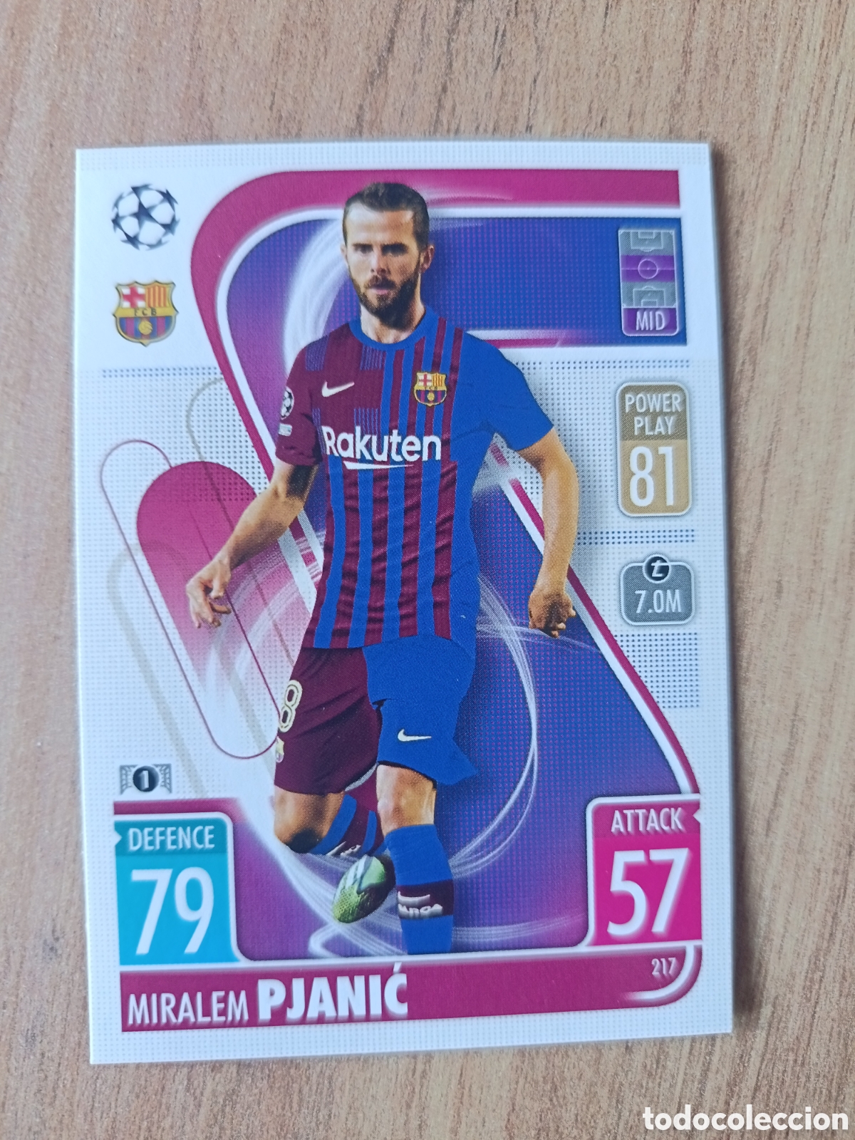Cromos de f&uacute;tbol: 217 Pjanic CHAMPIONS LEAGUE MATCH ATTAX TOPPS 2021-2022 21-22